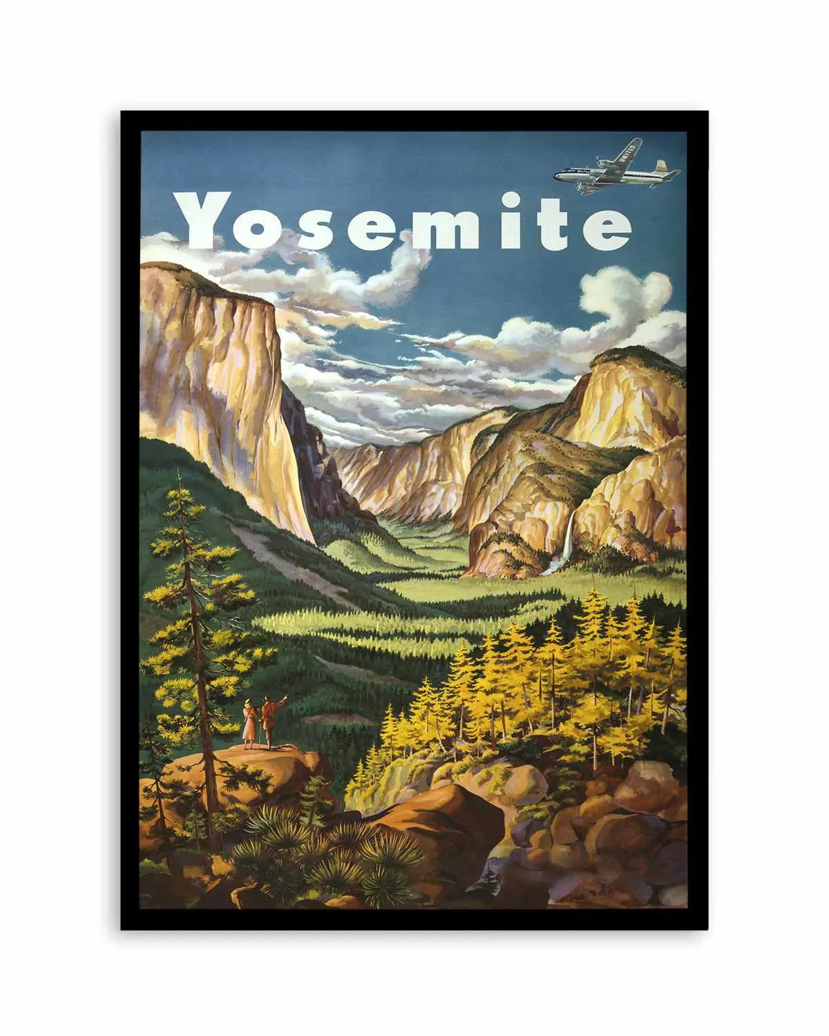 Yosemite Vintage Poster Art Print from Olive et Oriel where you can shop wallpaper and artworks online