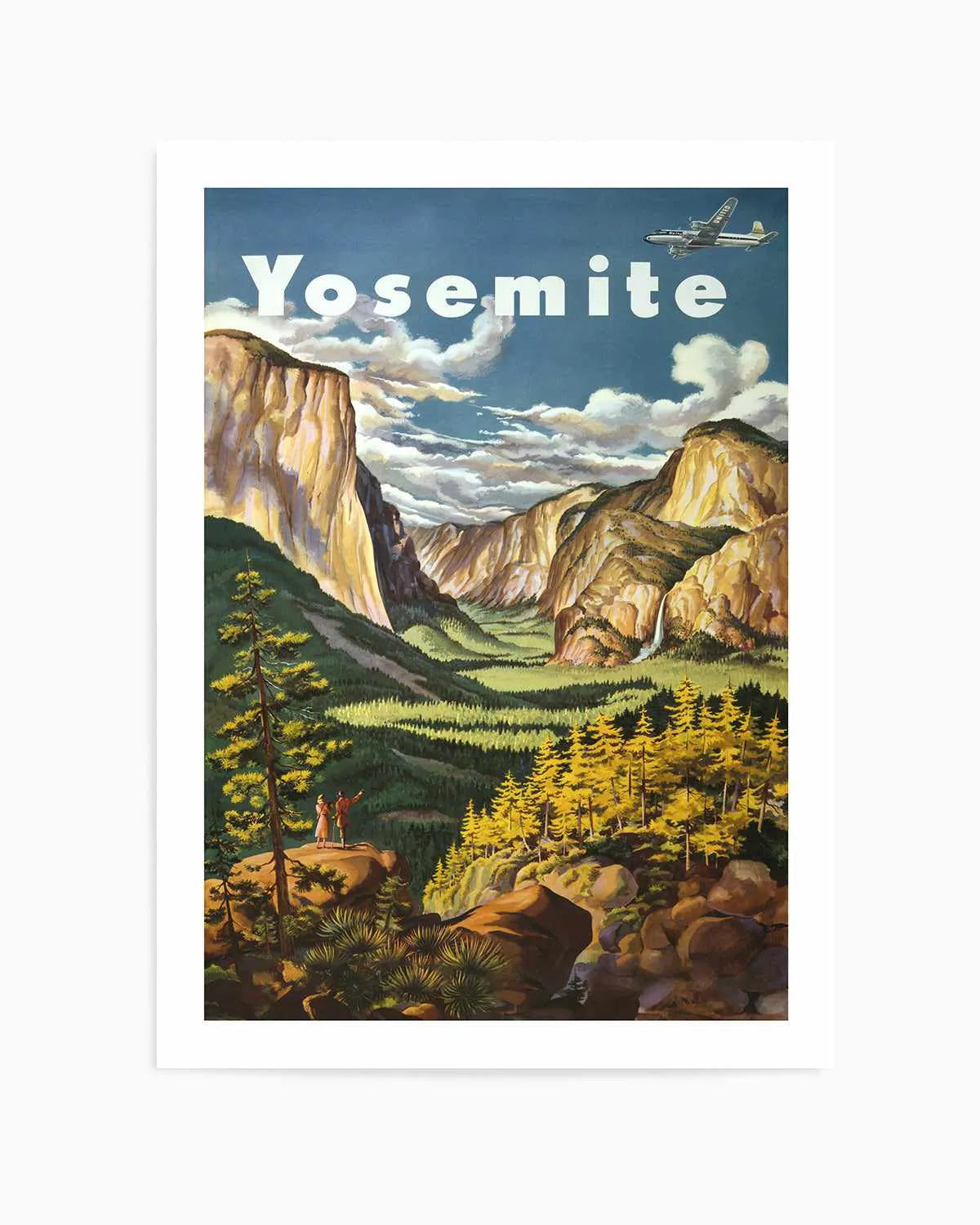Yosemite Vintage Poster Art Print from Olive et Oriel where you can shop wallpaper and artworks online