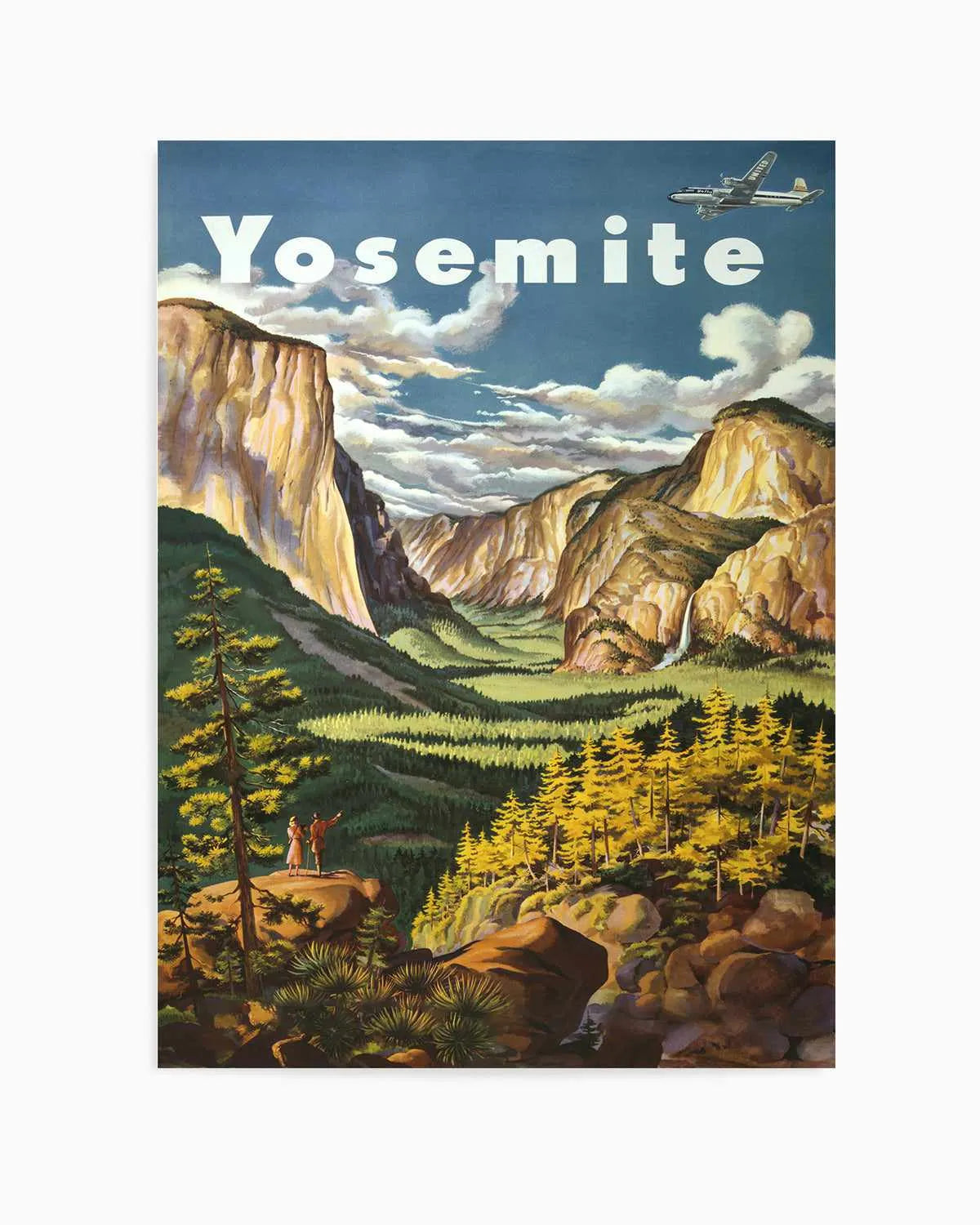 Yosemite Vintage Poster Art Print from Olive et Oriel where you can shop wallpaper and artworks online