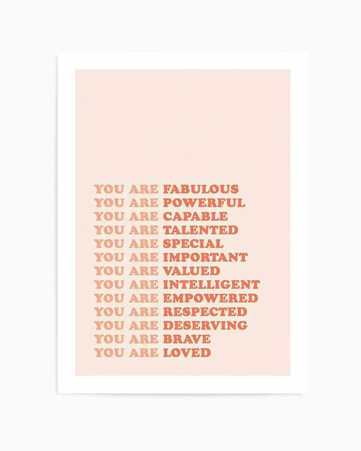 You Are Fabulous Art Print from Olive et Oriel where you can shop wallpaper and artworks online