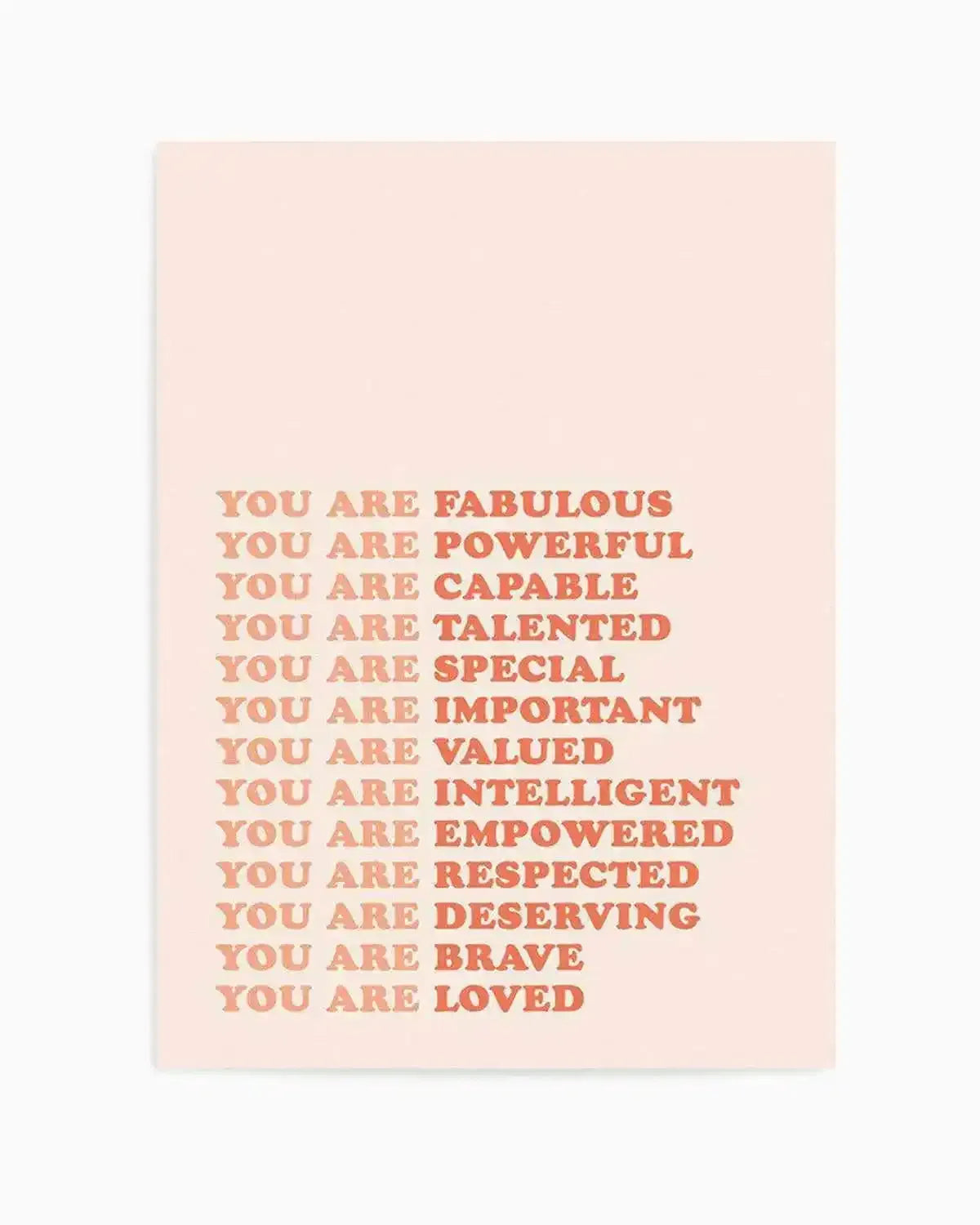 You Are Fabulous Art Print from Olive et Oriel where you can shop wallpaper and artworks online