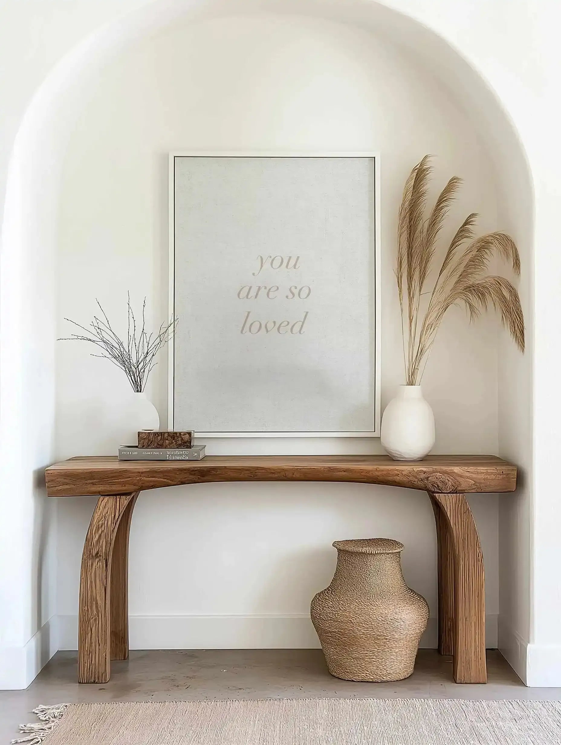 You Are So Loved on Linen | 3 Colour Options | Framed Canvas Art Print from Olive et Oriel where you can shop wallpaper and artworks online