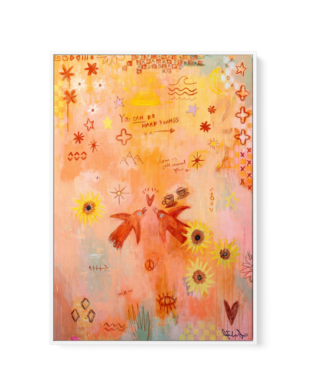 You Can Do Hard Things by Jackie Green | Framed Canvas Art Print