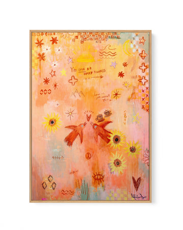 You Can Do Hard Things by Jackie Green | Framed Canvas Wall Art