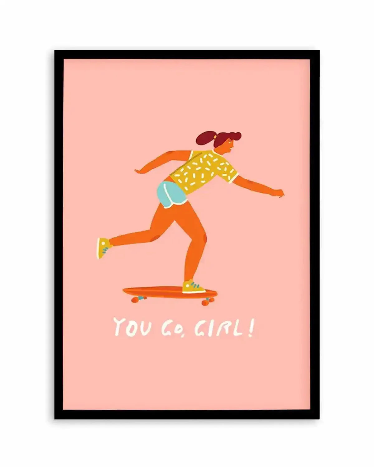 You Go Girl | Skater Art Print from Olive et Oriel where you can shop wallpaper and artworks online