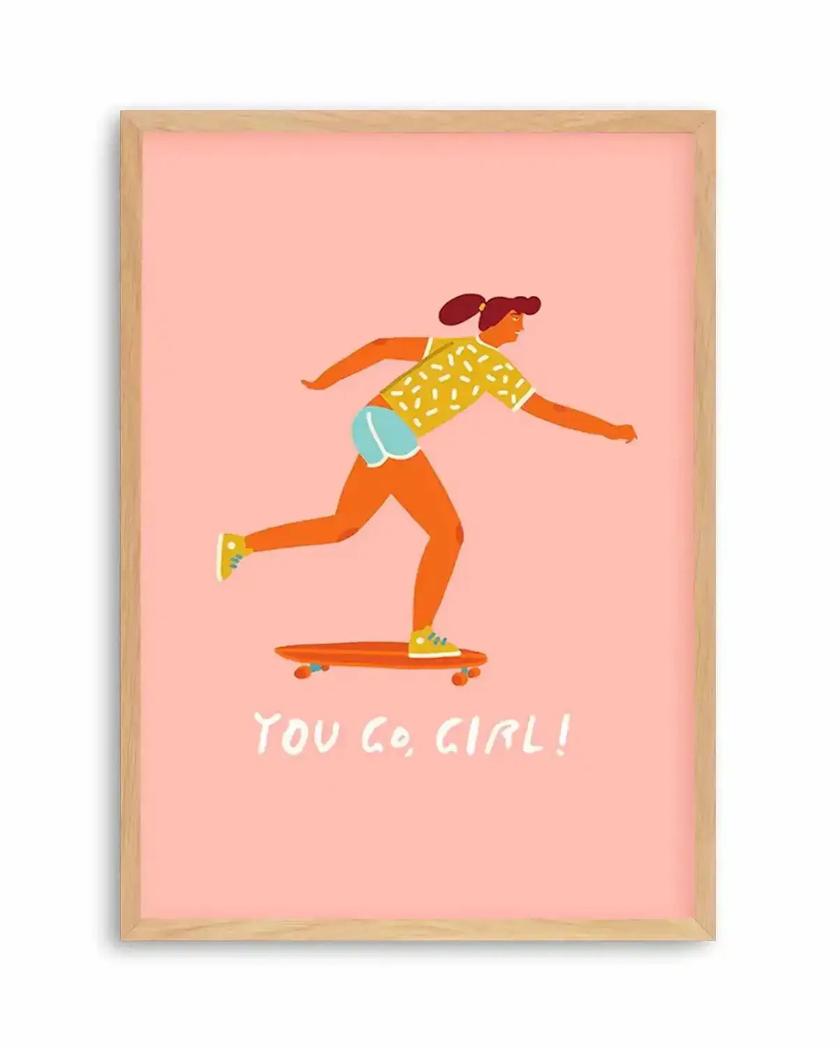 You Go Girl | Skater Art Print from Olive et Oriel where you can shop wallpaper and artworks online