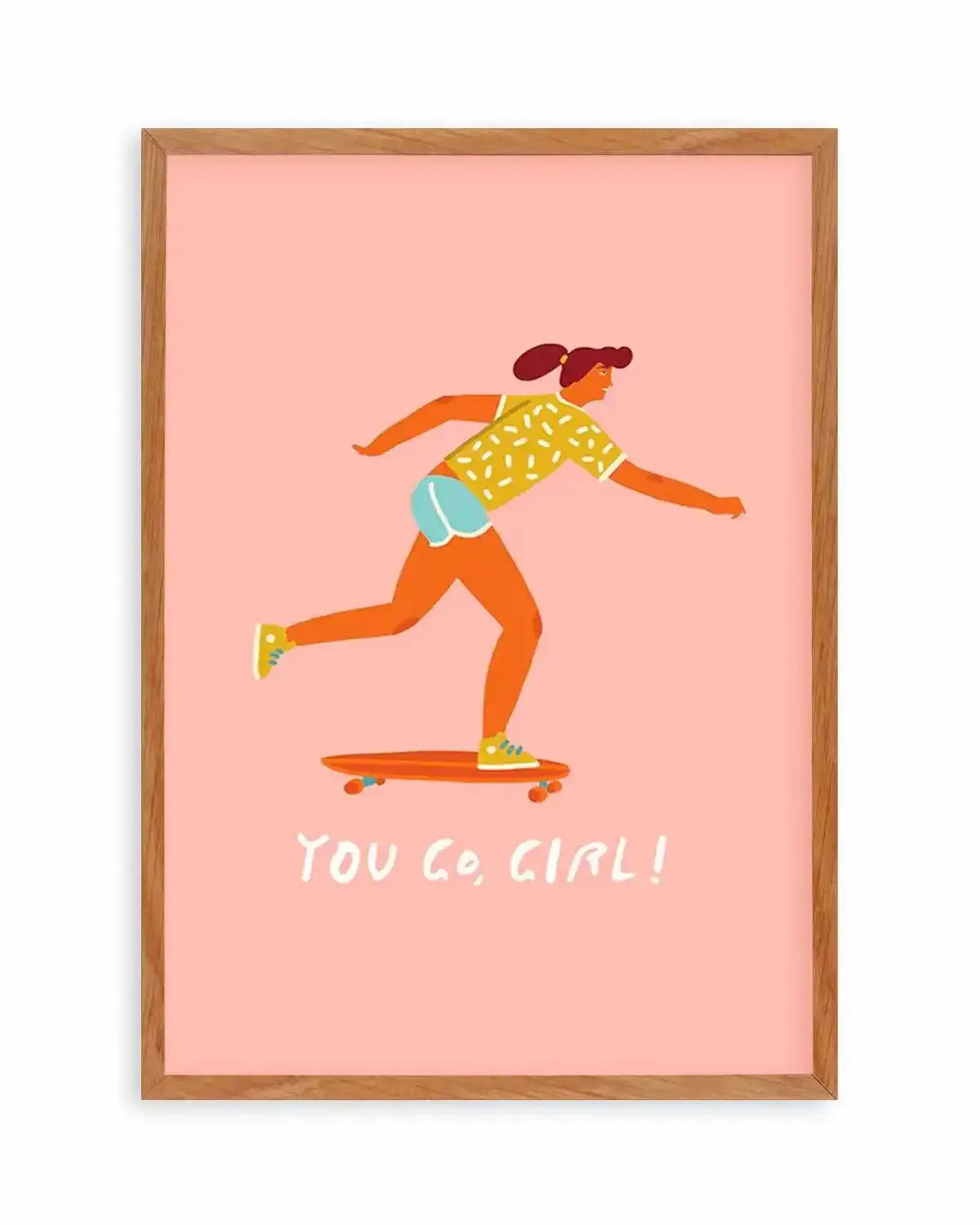 You Go Girl | Skater Art Print from Olive et Oriel where you can shop wallpaper and artworks online