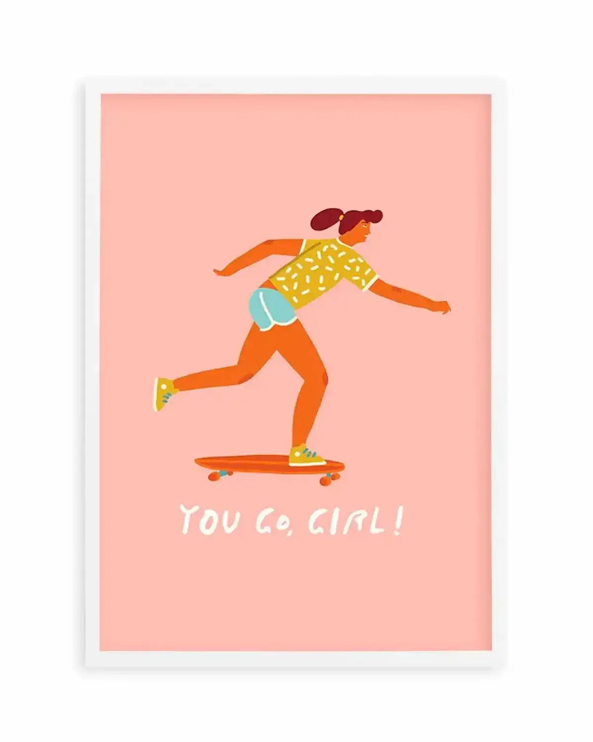 You Go Girl | Skater Art Print from Olive et Oriel where you can shop wallpaper and artworks online