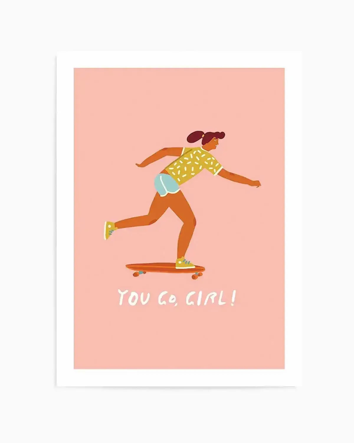 You Go Girl | Skater Art Print from Olive et Oriel where you can shop wallpaper and artworks online