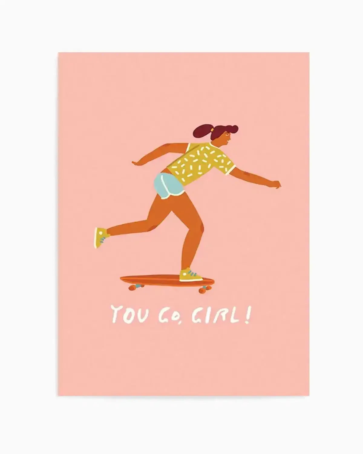 You Go Girl | Skater Art Print from Olive et Oriel where you can shop wallpaper and artworks online
