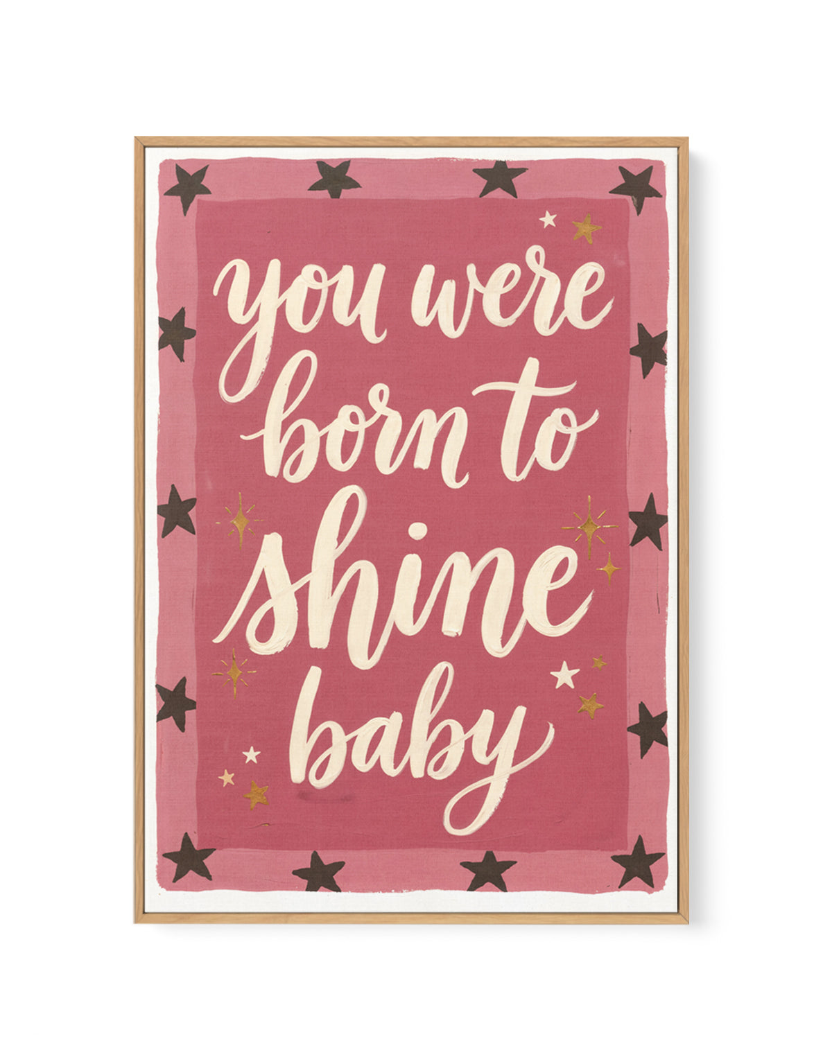 You Were Born to Shine Bright Baby | Framed Canvas Art Print