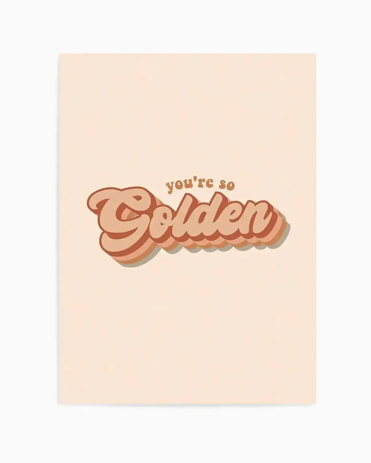 You're So Golden Art Print from Olive et Oriel where you can shop wallpaper and artworks online
