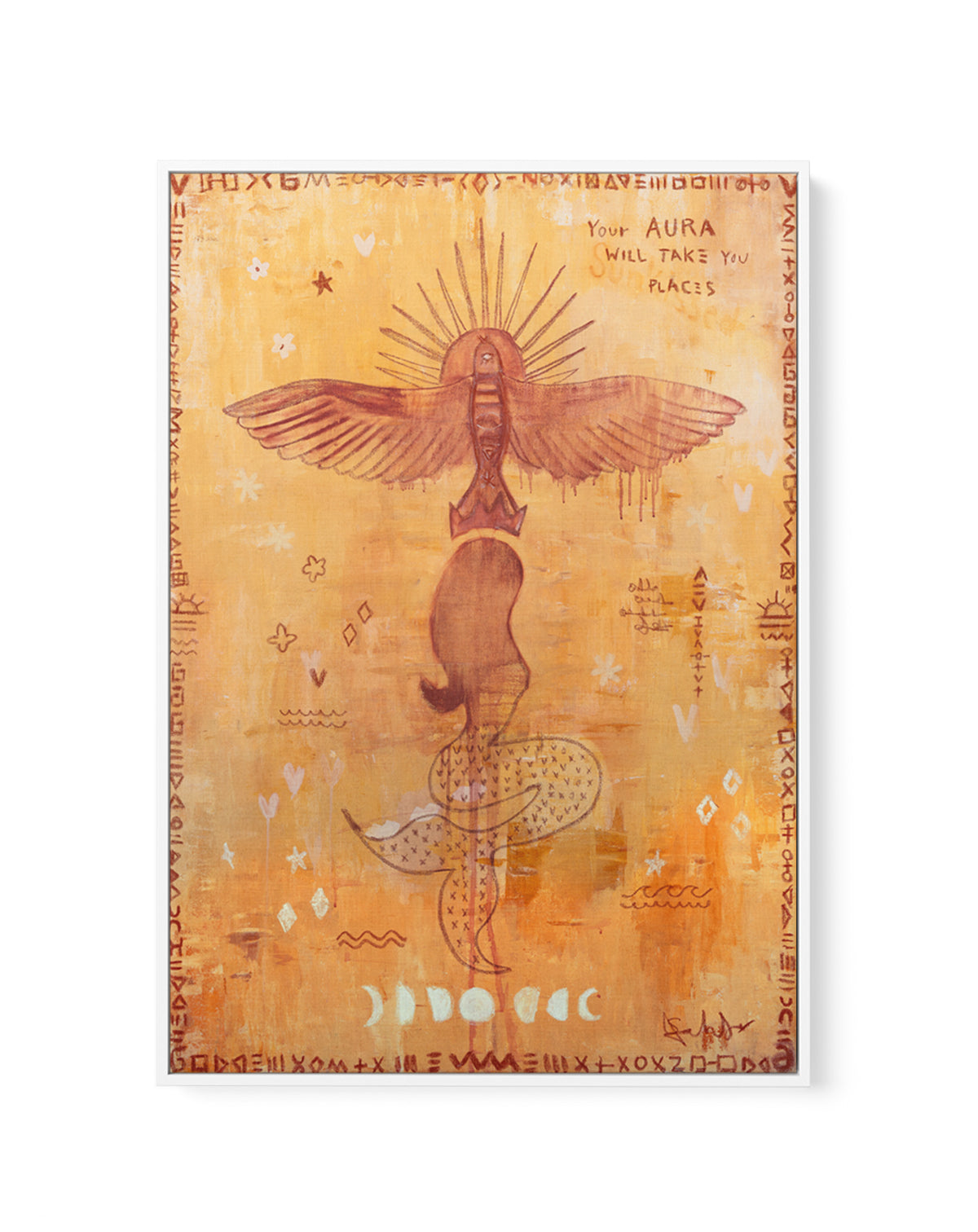 Your Aura Will Take you Places by Jackie Green | Framed Canvas Art Print
