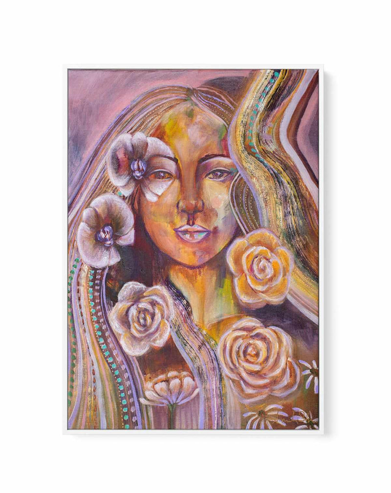 Your Beauty Within by Amanda Skye | Framed Canvas Art Print from Olive et Oriel where you can shop wallpaper and artworks online