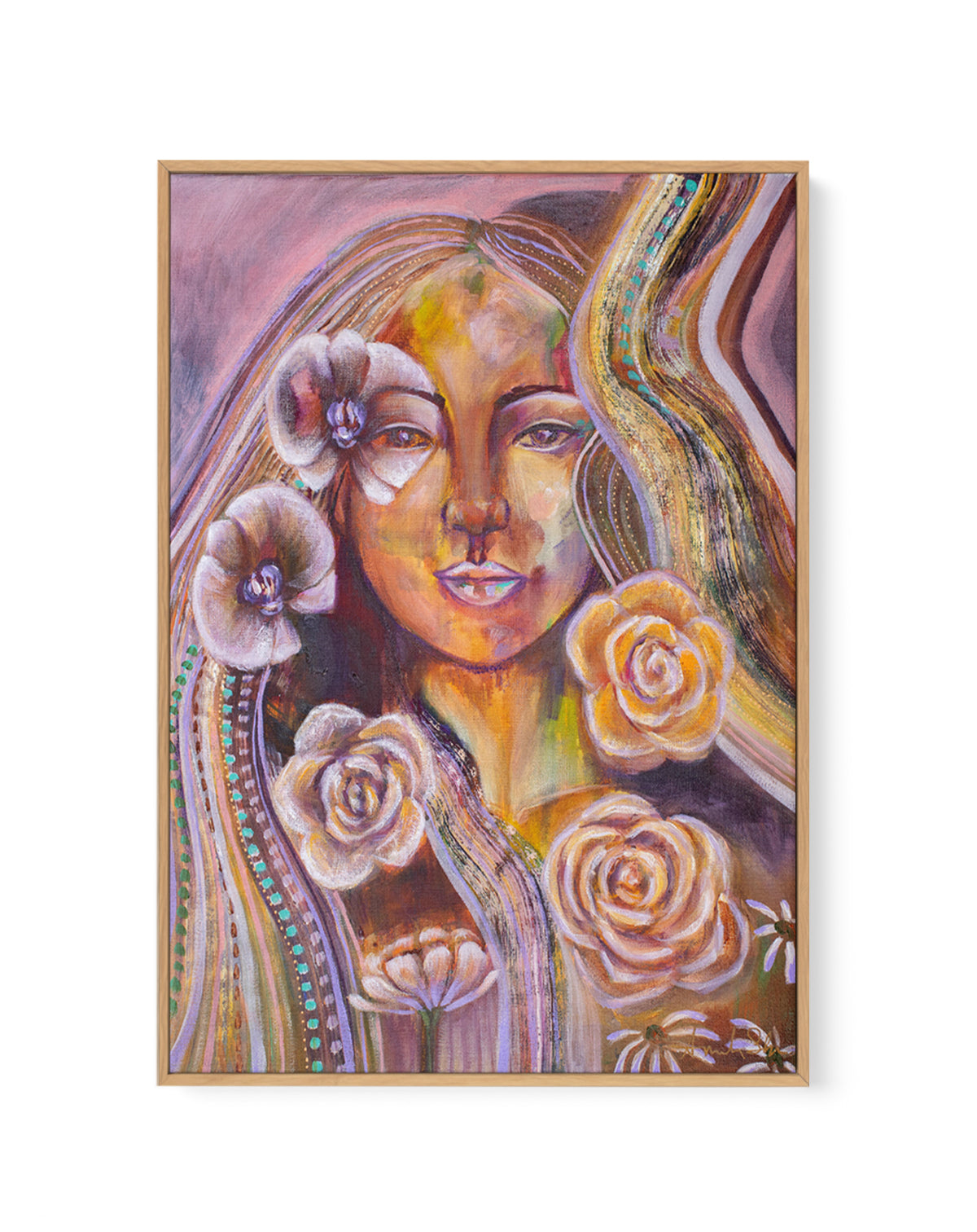 Your Beauty Within by Amanda Skye | Framed Canvas Art Print from Olive et Oriel where you can shop wallpaper and artworks online