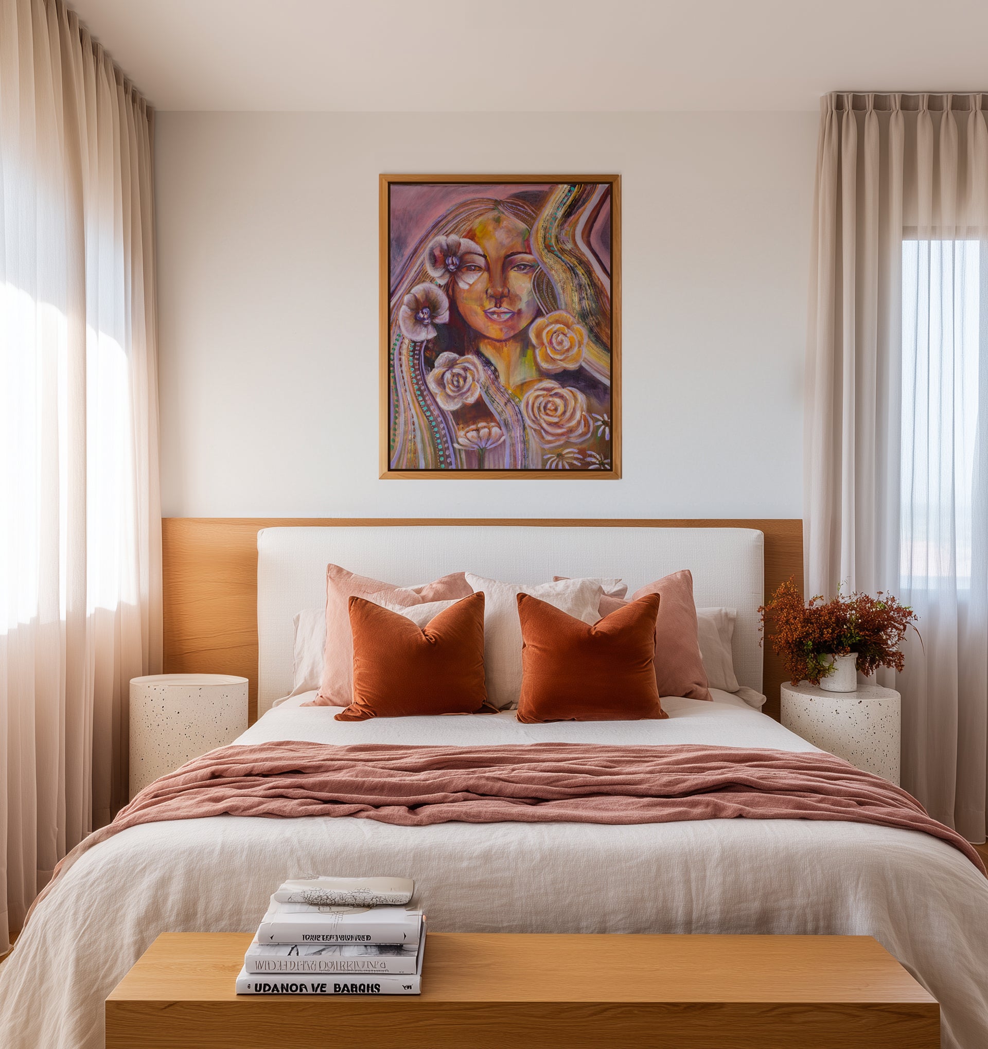 Your Beauty Within by Amanda Skye | Framed Canvas Art Print from Olive et Oriel where you can shop wallpaper and artworks online