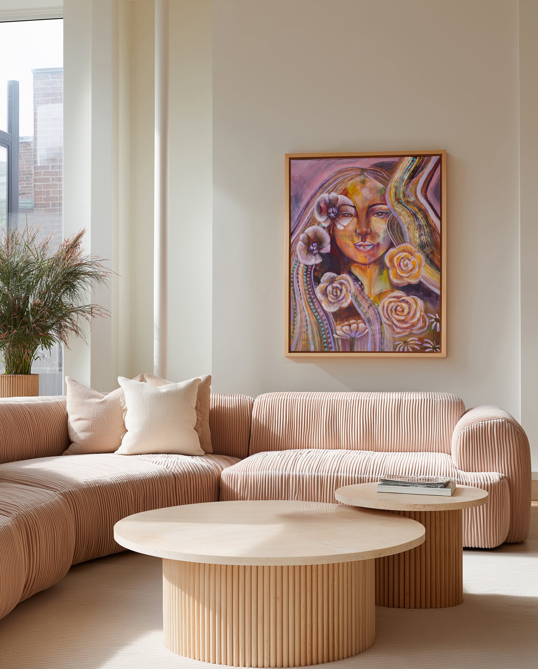 Your Beauty Within by Amanda Skye | Framed Canvas Art Print from Olive et Oriel where you can shop wallpaper and artworks online