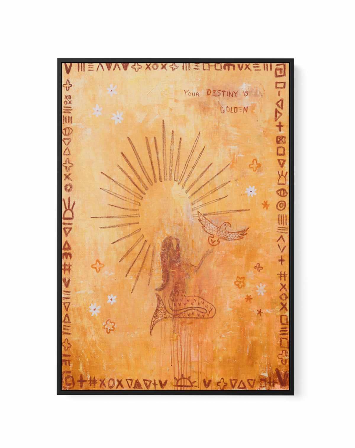 Your Destiny Is Golden by Jackie Green | Framed Canvas Art Print from Olive et Oriel where you can shop wallpaper and artworks online