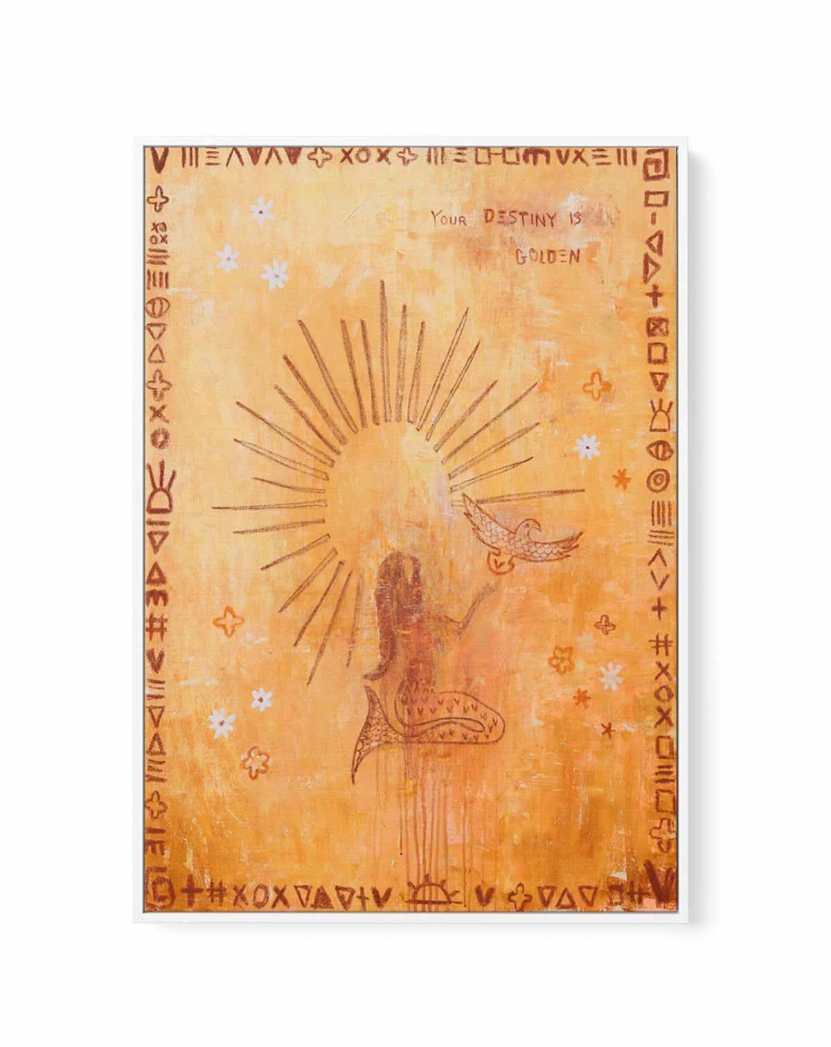 Your Destiny Is Golden by Jackie Green | Framed Canvas Art Print from Olive et Oriel where you can shop wallpaper and artworks online