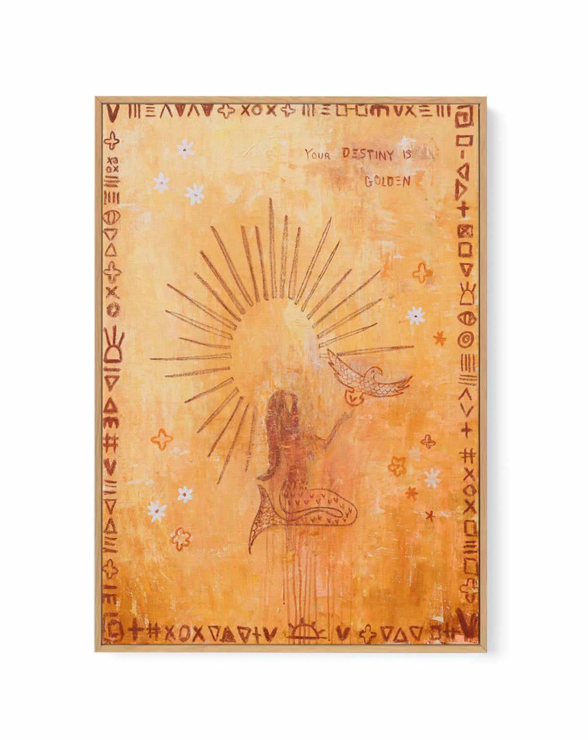 Your Destiny Is Golden by Jackie Green | Framed Canvas Art Print from Olive et Oriel where you can shop wallpaper and artworks online