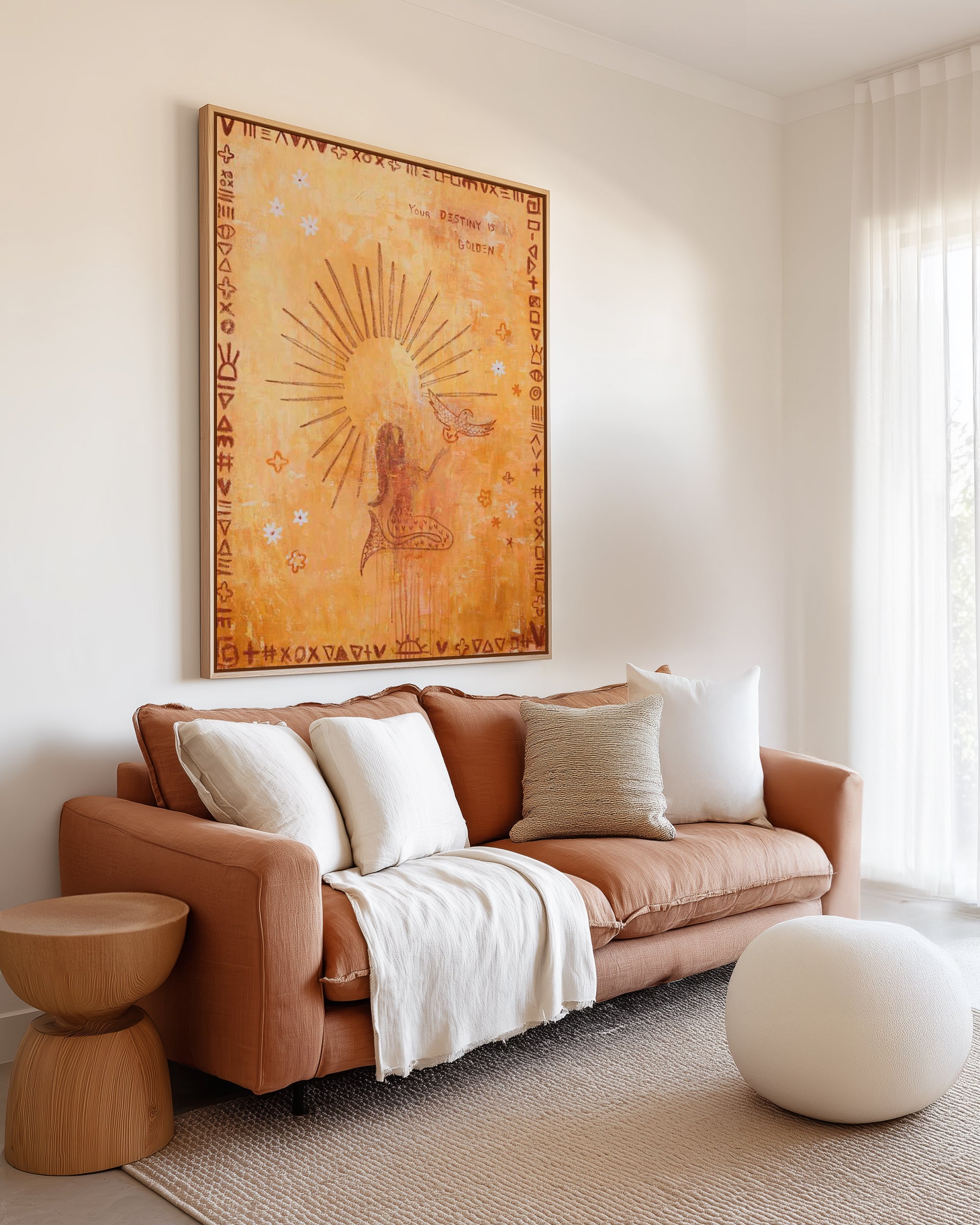 Your Destiny Is Golden by Jackie Green | Framed Canvas Art Print