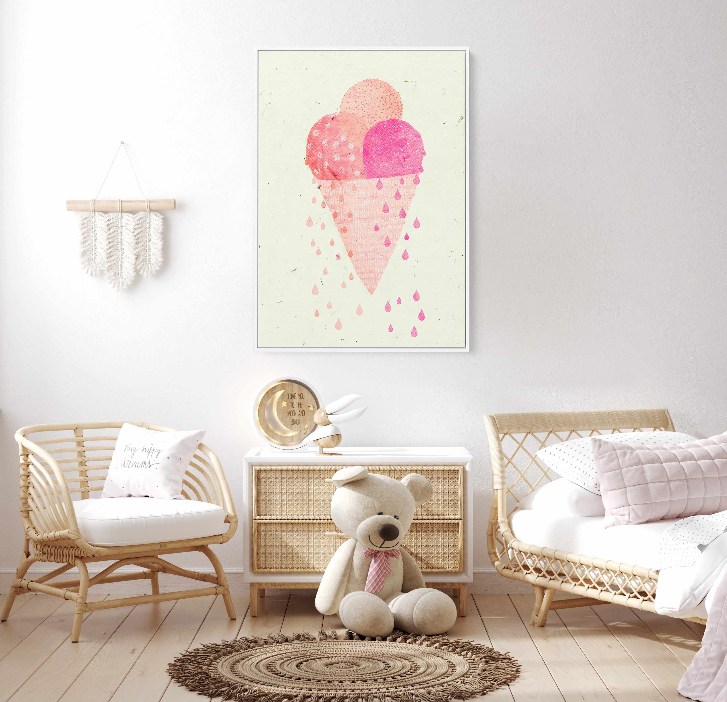 Yummy Ice By Treechild | Framed Canvas Art Print