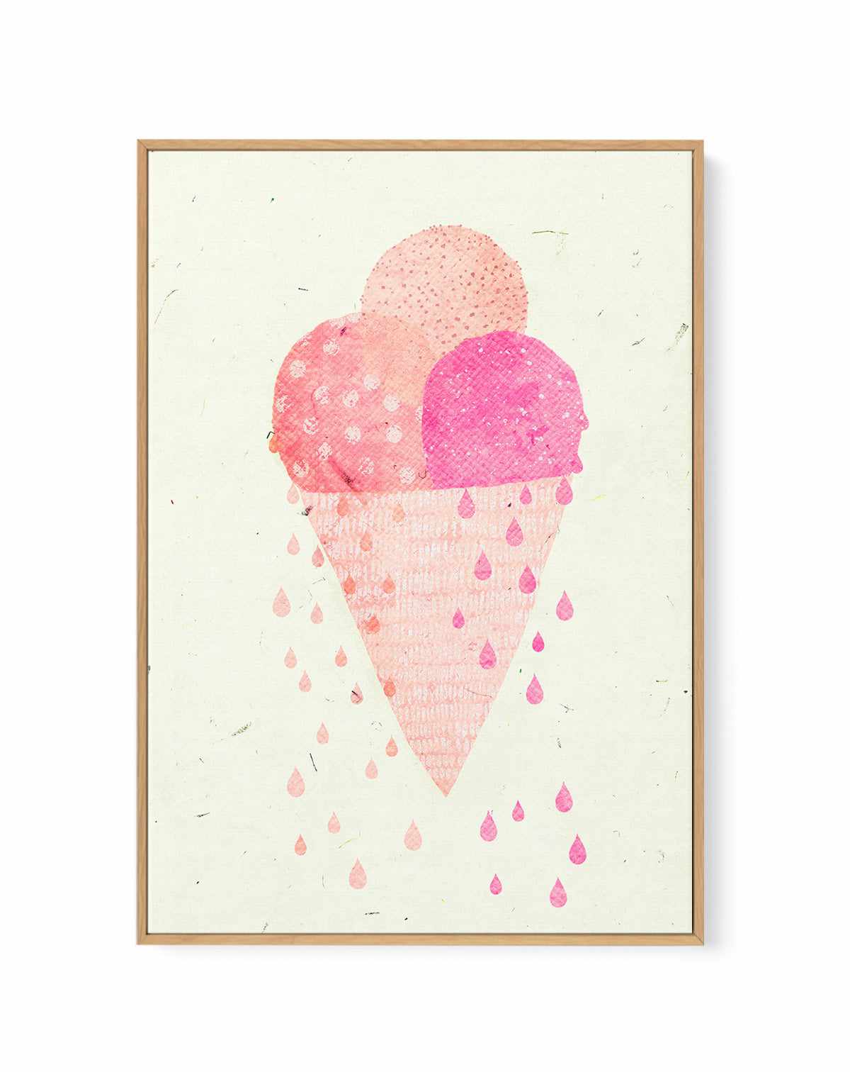 Yummy Ice By Treechild | Framed Canvas Art Print