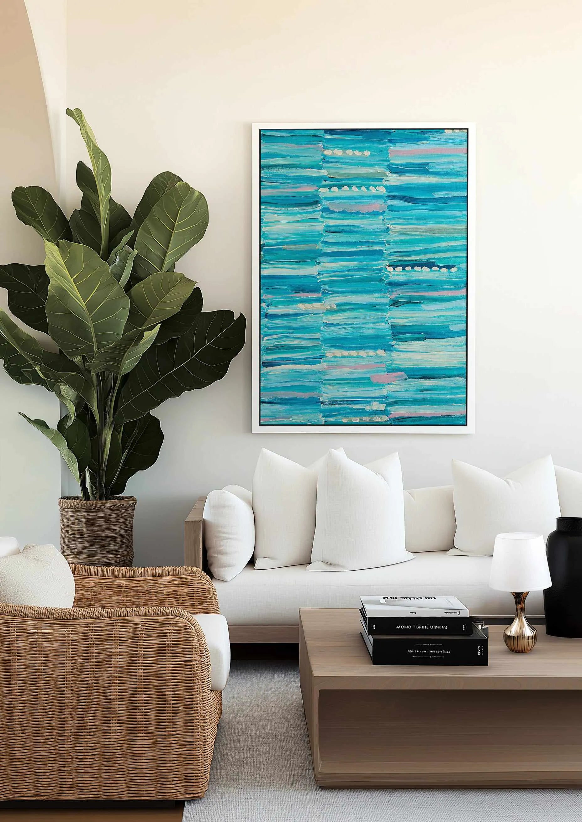 Yuuruu II PT by Bri Chelman | Framed Canvas Art Print from Olive et Oriel where you can shop wallpaper and artworks online