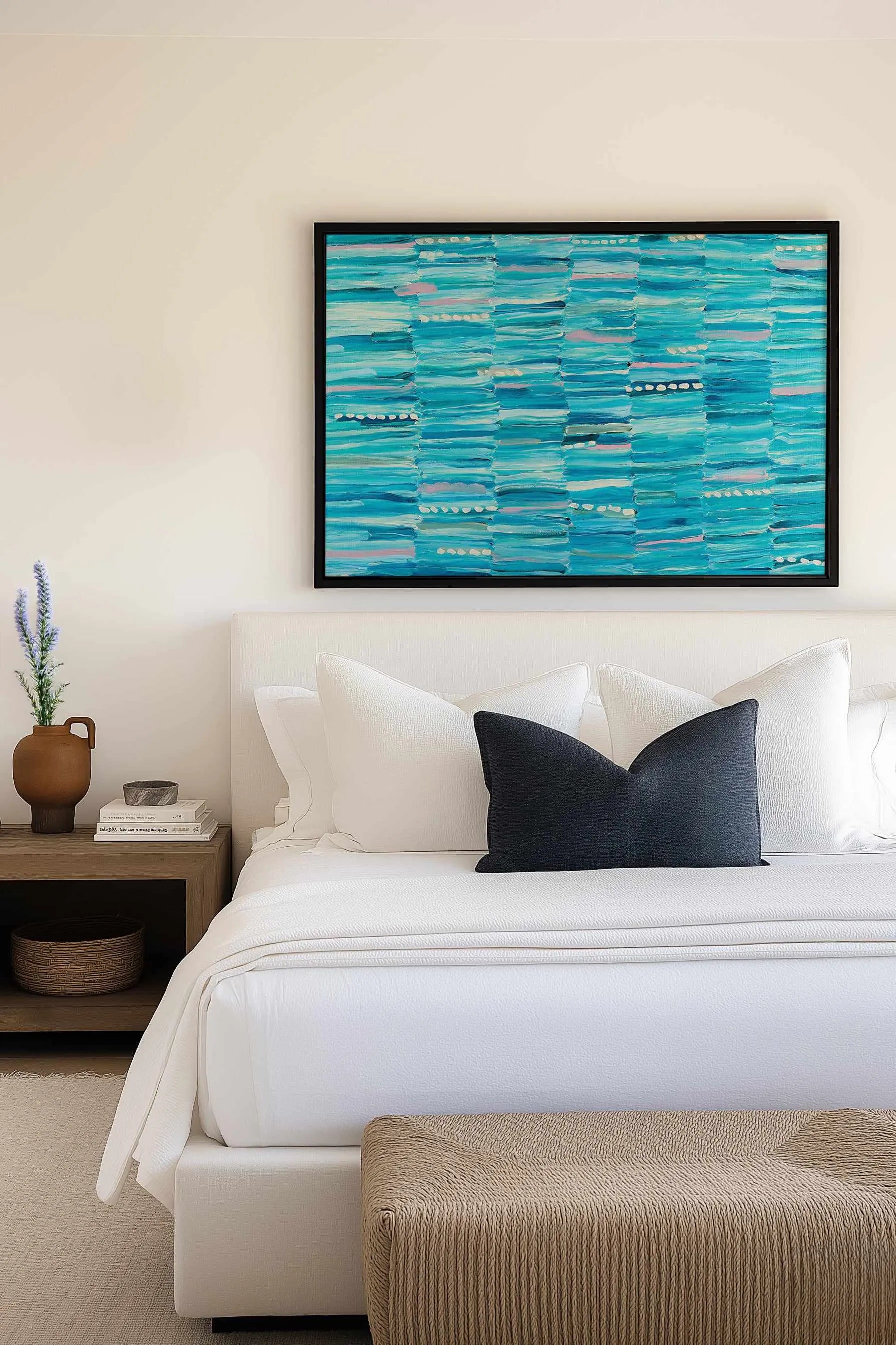 Yuuruu LS by Bri Chelman | Framed Canvas Art Print from Olive et Oriel where you can shop wallpaper and artworks online