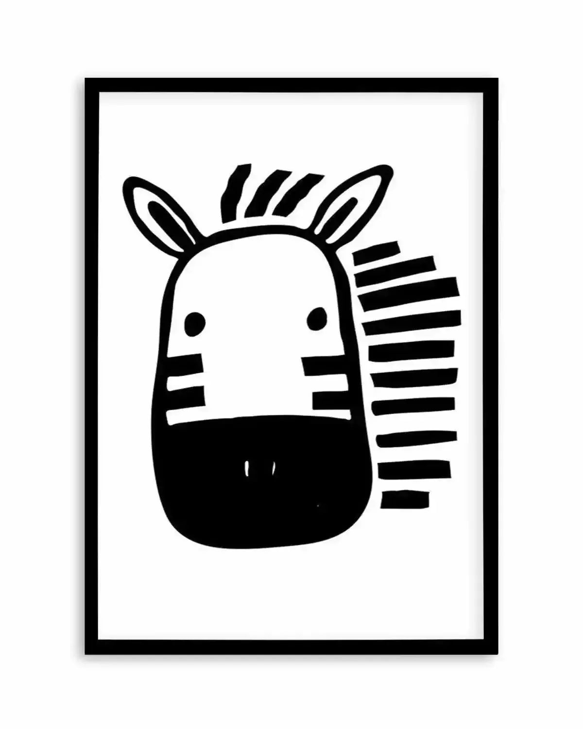 Zebra B&W Art Print from Olive et Oriel where you can shop wallpaper and artworks online