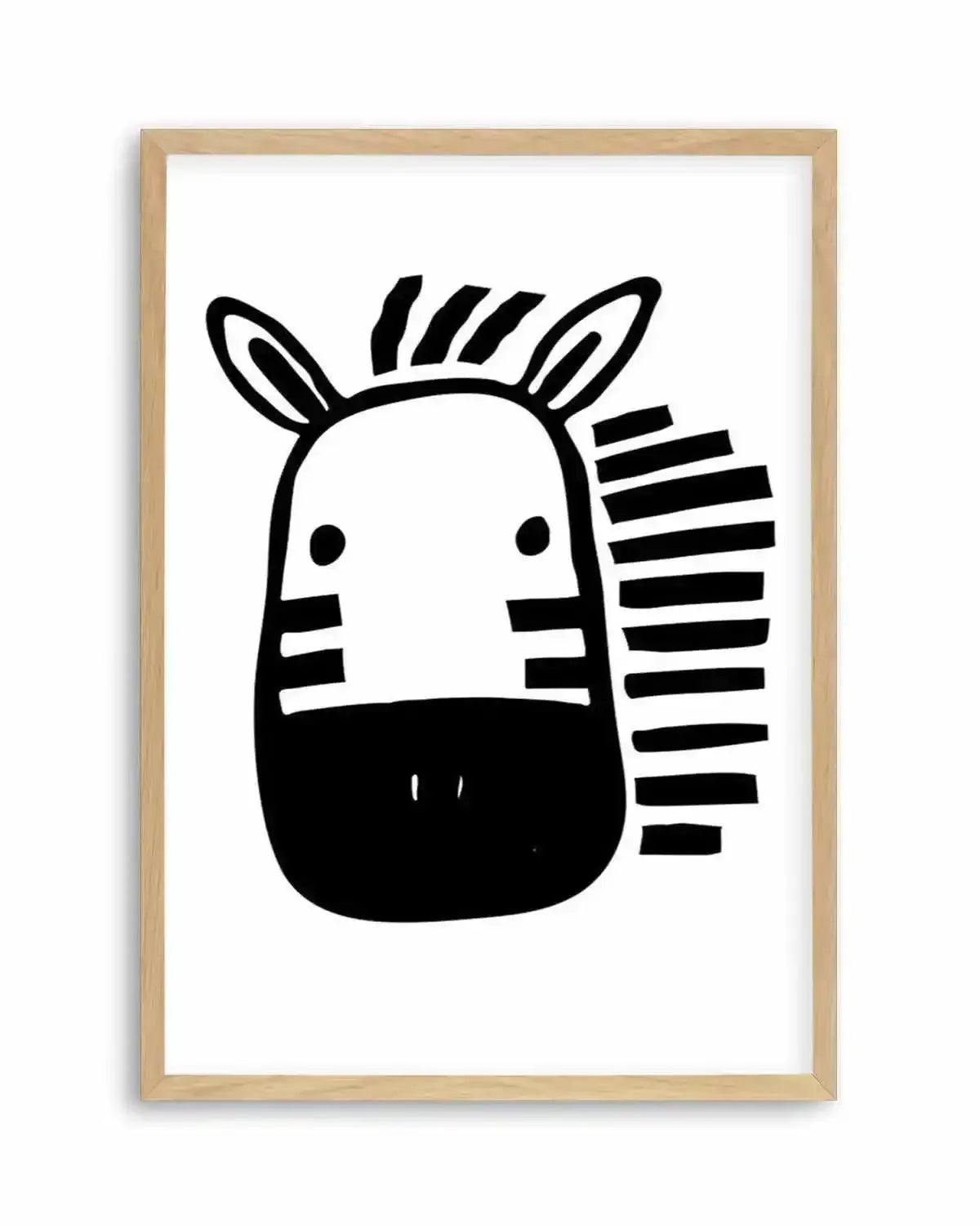 Zebra B&W Art Print from Olive et Oriel where you can shop wallpaper and artworks online