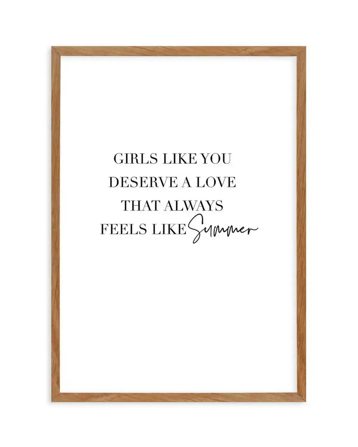 A Love Like Summer Art Print-PRINT-Olive et Oriel-Olive et Oriel-50x70 cm | 19.6" x 27.5"-Walnut-With White Border-Buy-Australian-Art-Prints-Online-with-Olive-et-Oriel-Your-Artwork-Specialists-Austrailia-Decorate-With-Coastal-Photo-Wall-Art-Prints-From-Our-Beach-House-Artwork-Collection-Fine-Poster-and-Framed-Artwork