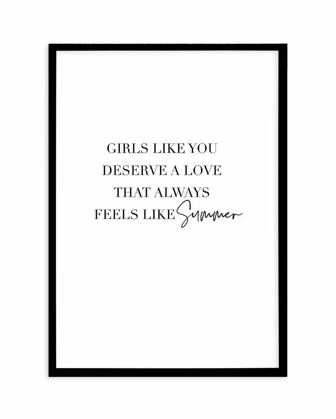 A Love Like Summer Art Print-PRINT-Olive et Oriel-Olive et Oriel-A4 | 8.3" x 11.7" | 21 x 29.7cm-Black-With White Border-Buy-Australian-Art-Prints-Online-with-Olive-et-Oriel-Your-Artwork-Specialists-Austrailia-Decorate-With-Coastal-Photo-Wall-Art-Prints-From-Our-Beach-House-Artwork-Collection-Fine-Poster-and-Framed-Artwork