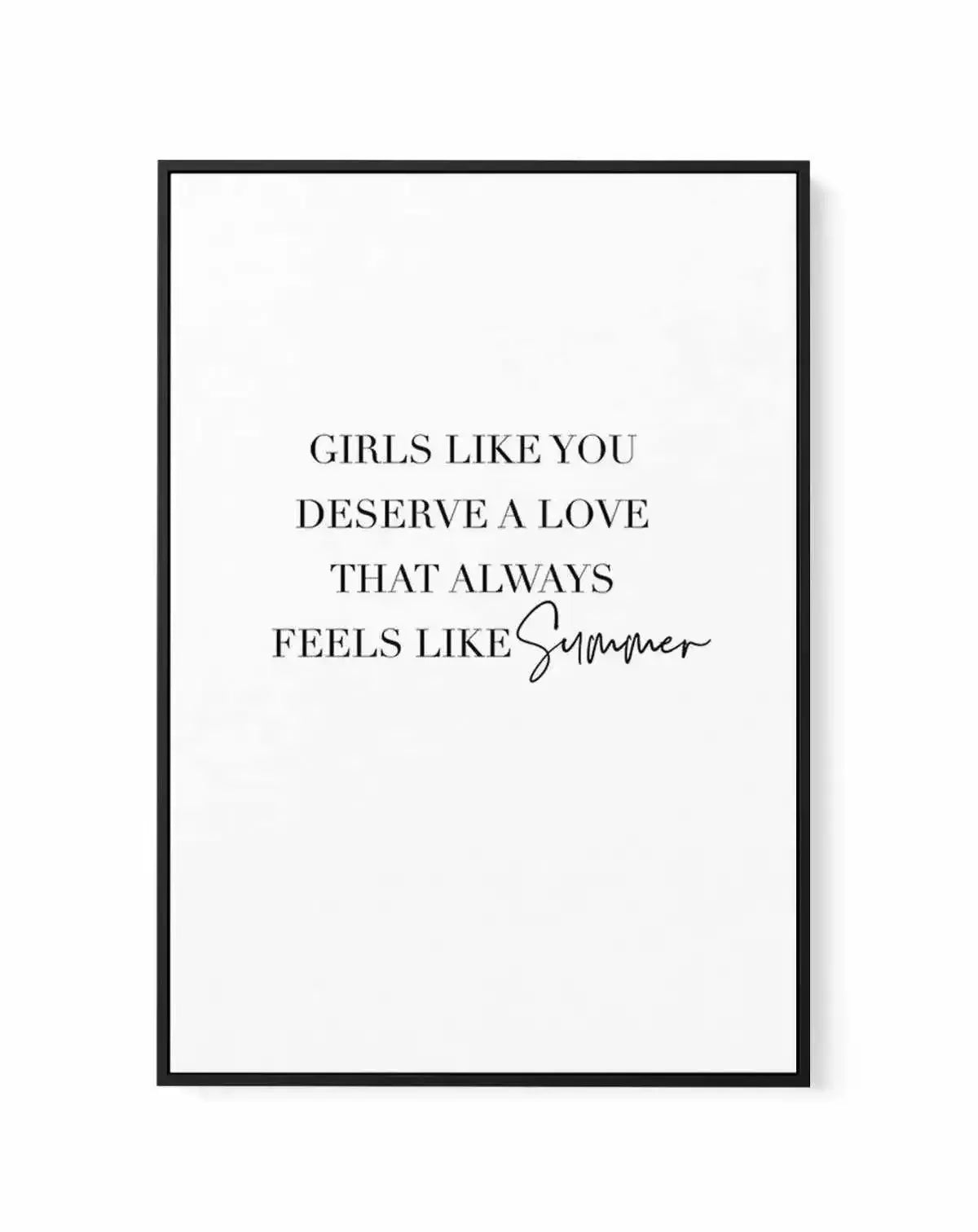 A Love Like Summer | Framed Canvas-CANVAS-You can shop wall art online with Olive et Oriel for everything from abstract art to fun kids wall art. Our beautiful modern art prints and canvas art are available from large canvas prints to wall art paintings and our proudly Australian artwork collection offers only the highest quality framed large wall art and canvas art Australia - You can buy fashion photography prints or Hampton print posters and paintings on canvas from Olive et Oriel and have th