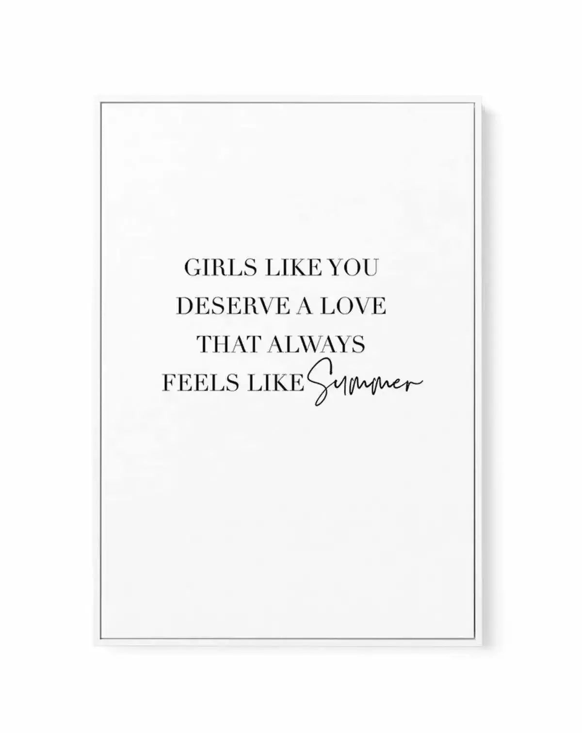 A Love Like Summer | Framed Canvas-CANVAS-You can shop wall art online with Olive et Oriel for everything from abstract art to fun kids wall art. Our beautiful modern art prints and canvas art are available from large canvas prints to wall art paintings and our proudly Australian artwork collection offers only the highest quality framed large wall art and canvas art Australia - You can buy fashion photography prints or Hampton print posters and paintings on canvas from Olive et Oriel and have th