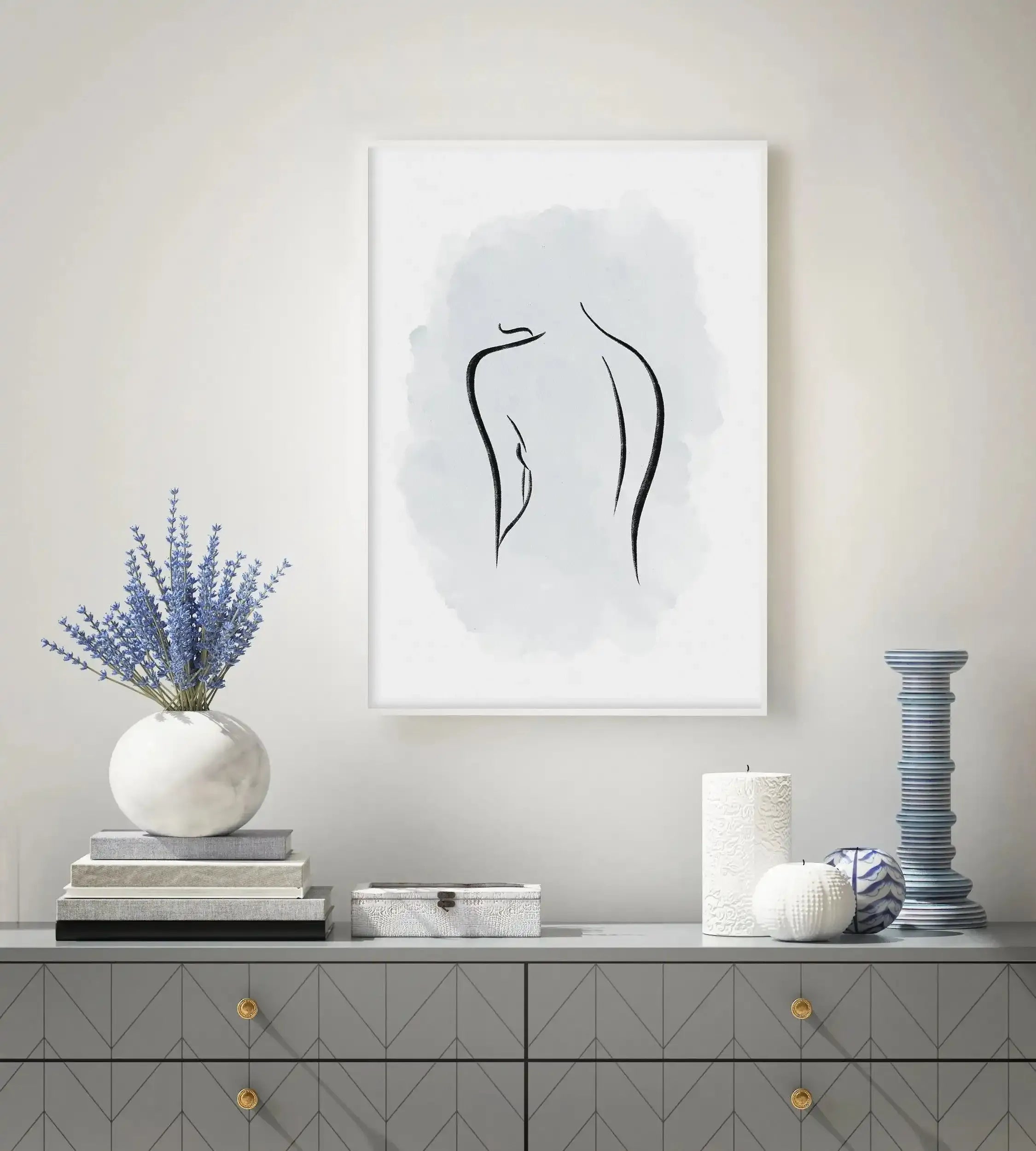 Abstract Body I | Periwinkle Blue Art Print-PRINT-Olive et Oriel-Olive et Oriel-Buy-Australian-Art-Prints-Online-with-Olive-et-Oriel-Your-Artwork-Specialists-Austrailia-Decorate-With-Coastal-Photo-Wall-Art-Prints-From-Our-Beach-House-Artwork-Collection-Fine-Poster-and-Framed-Artwork