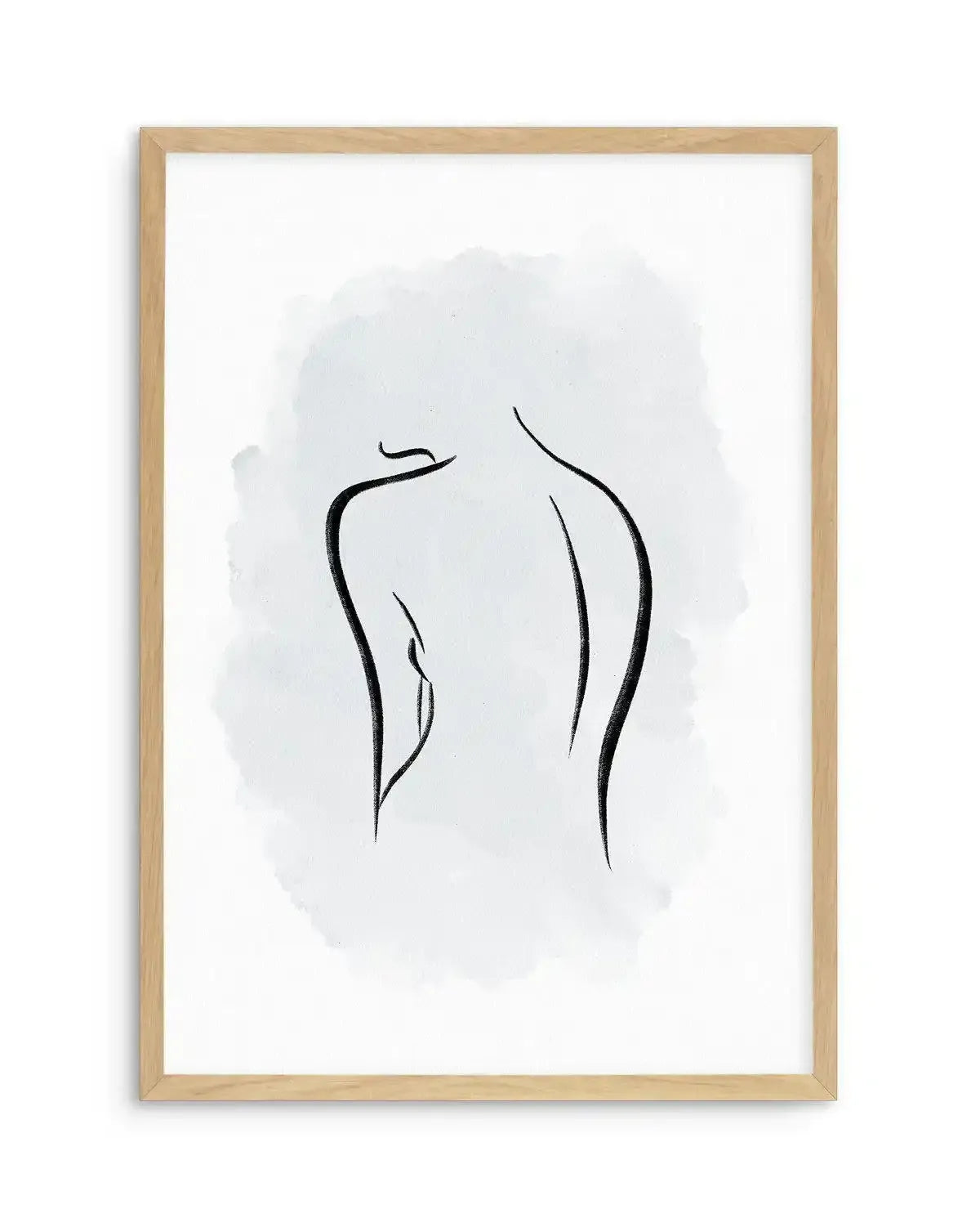 Abstract Body I | Periwinkle Blue Art Print-PRINT-Olive et Oriel-Olive et Oriel-A5 | 5.8" x 8.3" | 14.8 x 21cm-Oak-With White Border-Buy-Australian-Art-Prints-Online-with-Olive-et-Oriel-Your-Artwork-Specialists-Austrailia-Decorate-With-Coastal-Photo-Wall-Art-Prints-From-Our-Beach-House-Artwork-Collection-Fine-Poster-and-Framed-Artwork