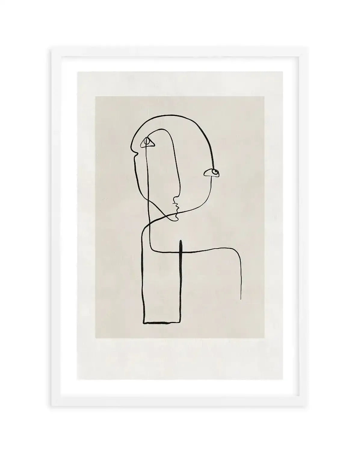 Abstract Face Line Art Art Print-PRINT-Olive et Oriel-Olive et Oriel-A5 | 5.8" x 8.3" | 14.8 x 21cm-White-With White Border-Buy-Australian-Art-Prints-Online-with-Olive-et-Oriel-Your-Artwork-Specialists-Austrailia-Decorate-With-Coastal-Photo-Wall-Art-Prints-From-Our-Beach-House-Artwork-Collection-Fine-Poster-and-Framed-Artwork