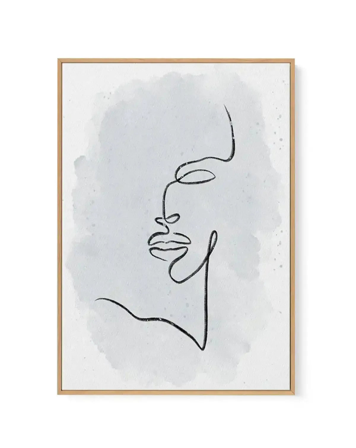 Abstract Face III | Periwinkle Blue | Framed Canvas-CANVAS-You can shop wall art online with Olive et Oriel for everything from abstract art to fun kids wall art. Our beautiful modern art prints and canvas art are available from large canvas prints to wall art paintings and our proudly Australian artwork collection offers only the highest quality framed large wall art and canvas art Australia - You can buy fashion photography prints or Hampton print posters and paintings on canvas from Olive et 