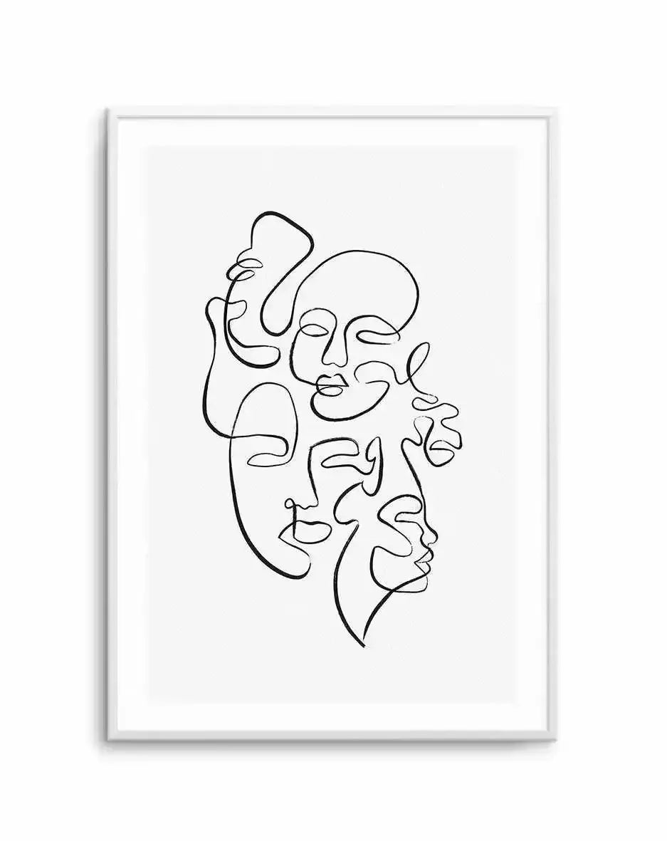 Abstract Faces I | Classic Art Print-PRINT-Olive et Oriel-Olive et Oriel-A5 | 5.8" x 8.3" | 14.8 x 21cm-Unframed Art Print-With White Border-Buy-Australian-Art-Prints-Online-with-Olive-et-Oriel-Your-Artwork-Specialists-Austrailia-Decorate-With-Coastal-Photo-Wall-Art-Prints-From-Our-Beach-House-Artwork-Collection-Fine-Poster-and-Framed-Artwork