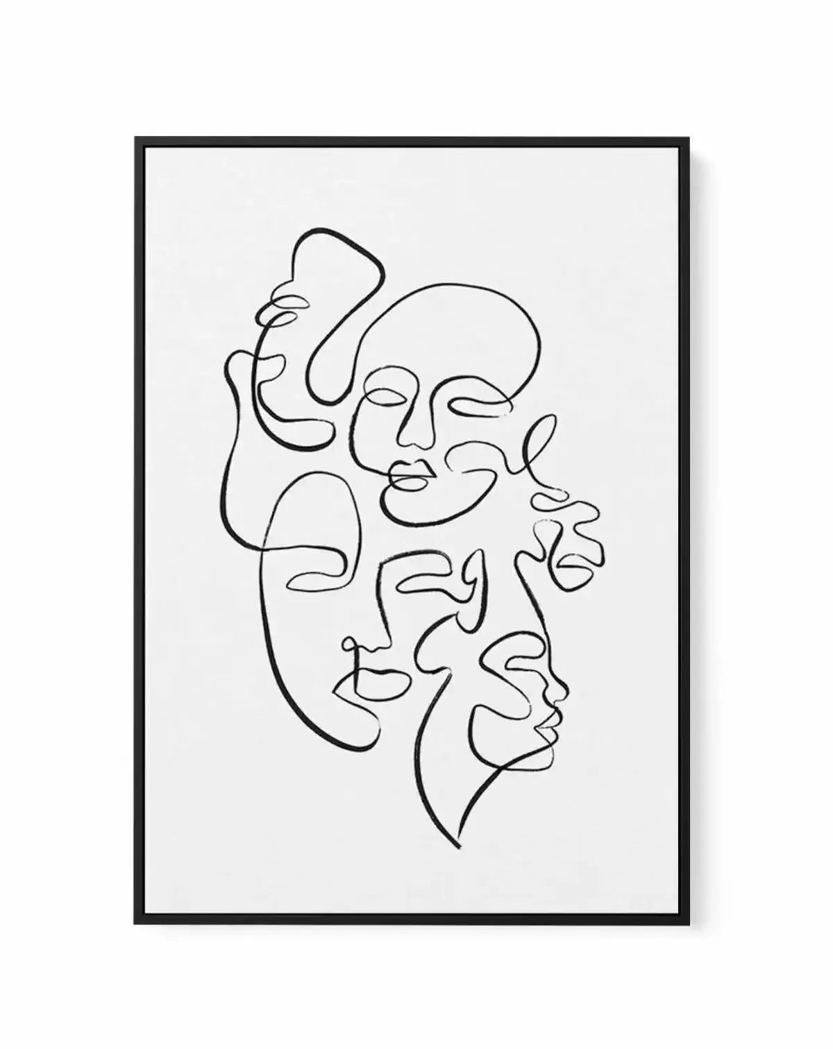 Abstract Faces I | Classic | Framed Canvas-CANVAS-You can shop wall art online with Olive et Oriel for everything from abstract art to fun kids wall art. Our beautiful modern art prints and canvas art are available from large canvas prints to wall art paintings and our proudly Australian artwork collection offers only the highest quality framed large wall art and canvas art Australia - You can buy fashion photography prints or Hampton print posters and paintings on canvas from Olive et Oriel and