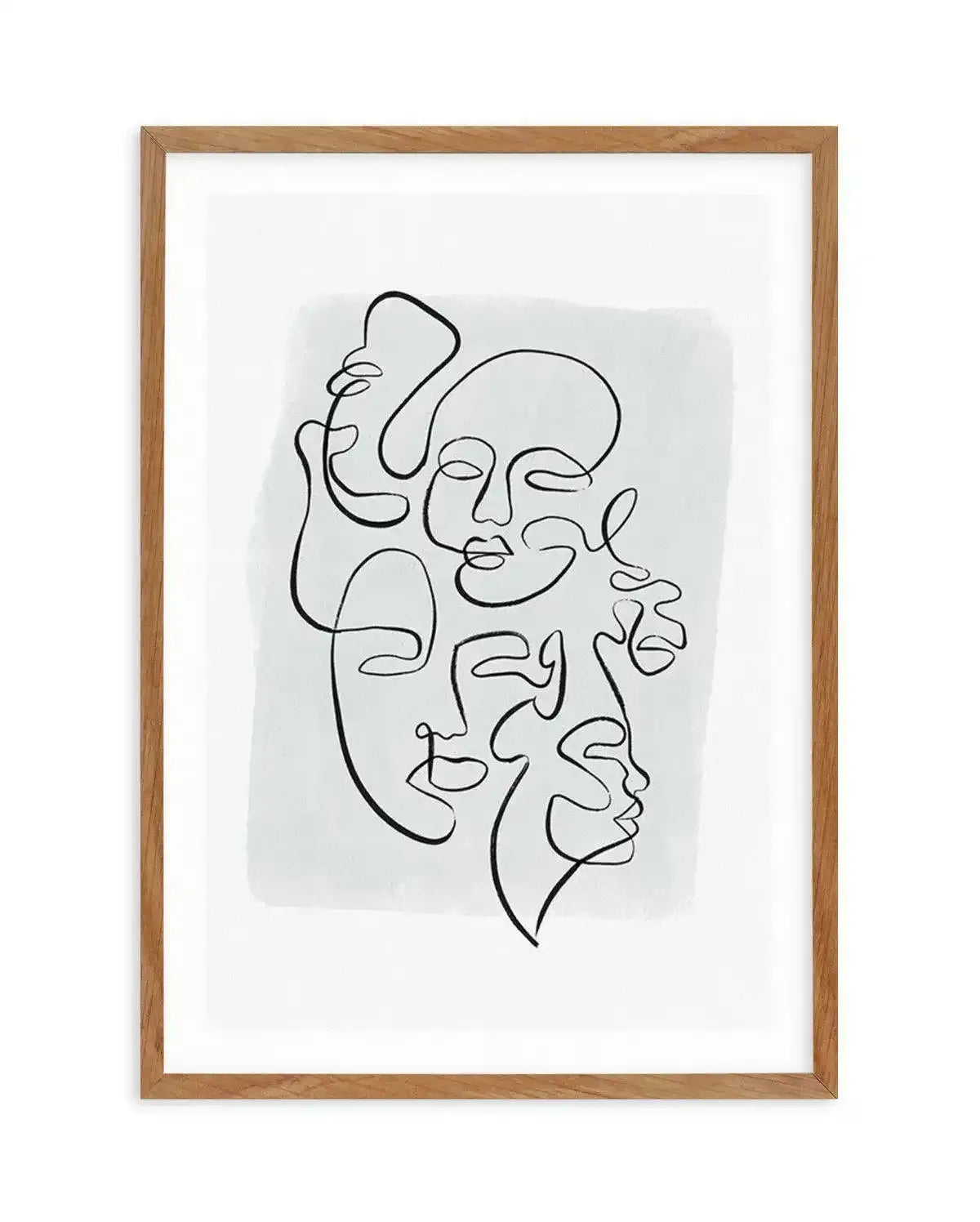 Abstract Faces I | Green Art Print-PRINT-Olive et Oriel-Olive et Oriel-Buy-Australian-Art-Prints-Online-with-Olive-et-Oriel-Your-Artwork-Specialists-Austrailia-Decorate-With-Coastal-Photo-Wall-Art-Prints-From-Our-Beach-House-Artwork-Collection-Fine-Poster-and-Framed-Artwork