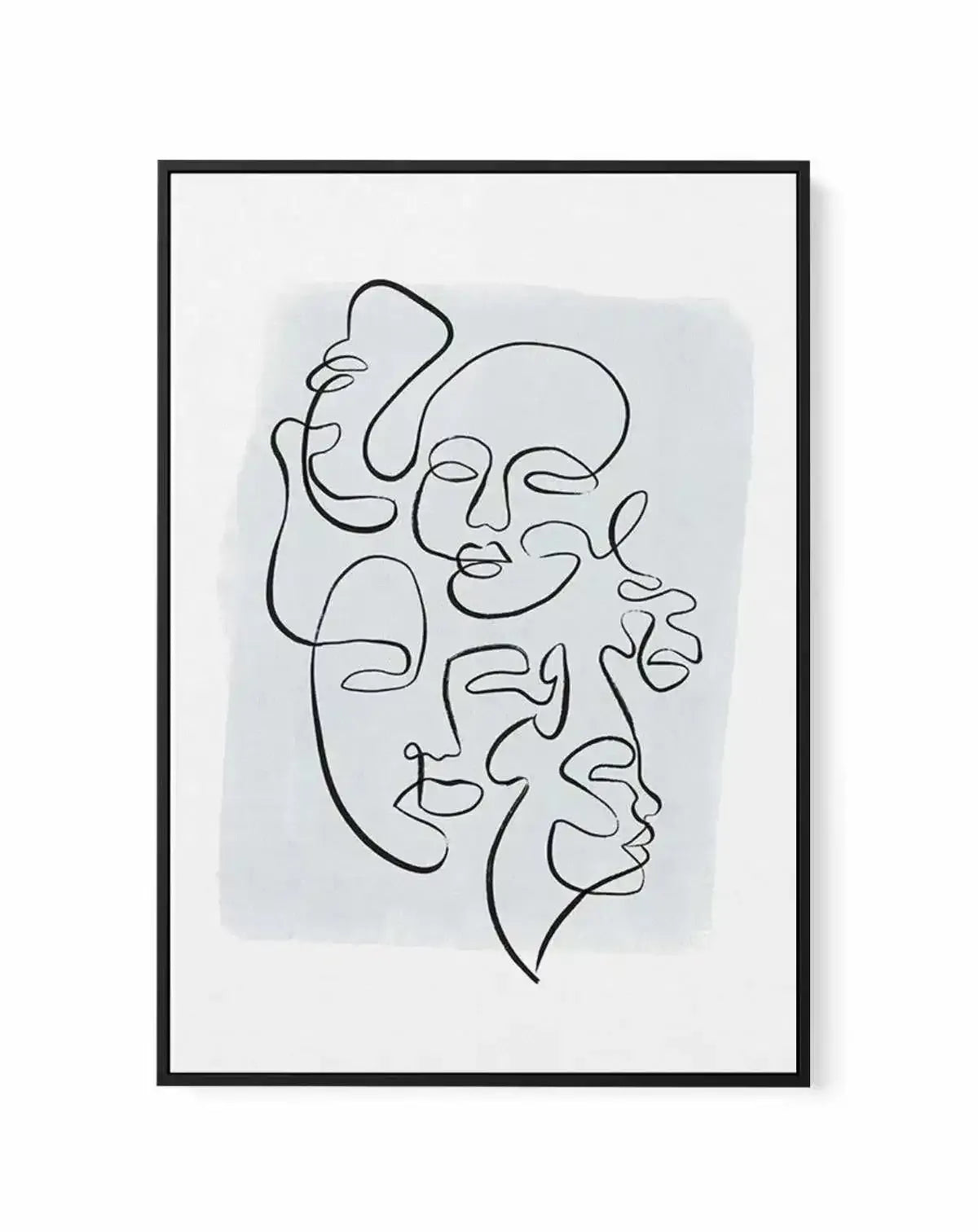 Abstract Faces I | Periwinkle | Framed Canvas-CANVAS-You can shop wall art online with Olive et Oriel for everything from abstract art to fun kids wall art. Our beautiful modern art prints and canvas art are available from large canvas prints to wall art paintings and our proudly Australian artwork collection offers only the highest quality framed large wall art and canvas art Australia - You can buy fashion photography prints or Hampton print posters and paintings on canvas from Olive et Oriel 