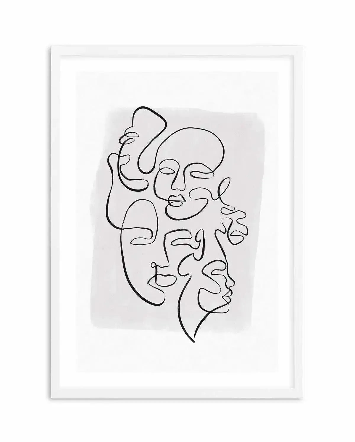 Abstract Faces I | Rouge Art Print-PRINT-Olive et Oriel-Olive et Oriel-A5 | 5.8" x 8.3" | 14.8 x 21cm-White-With White Border-Buy-Australian-Art-Prints-Online-with-Olive-et-Oriel-Your-Artwork-Specialists-Austrailia-Decorate-With-Coastal-Photo-Wall-Art-Prints-From-Our-Beach-House-Artwork-Collection-Fine-Poster-and-Framed-Artwork