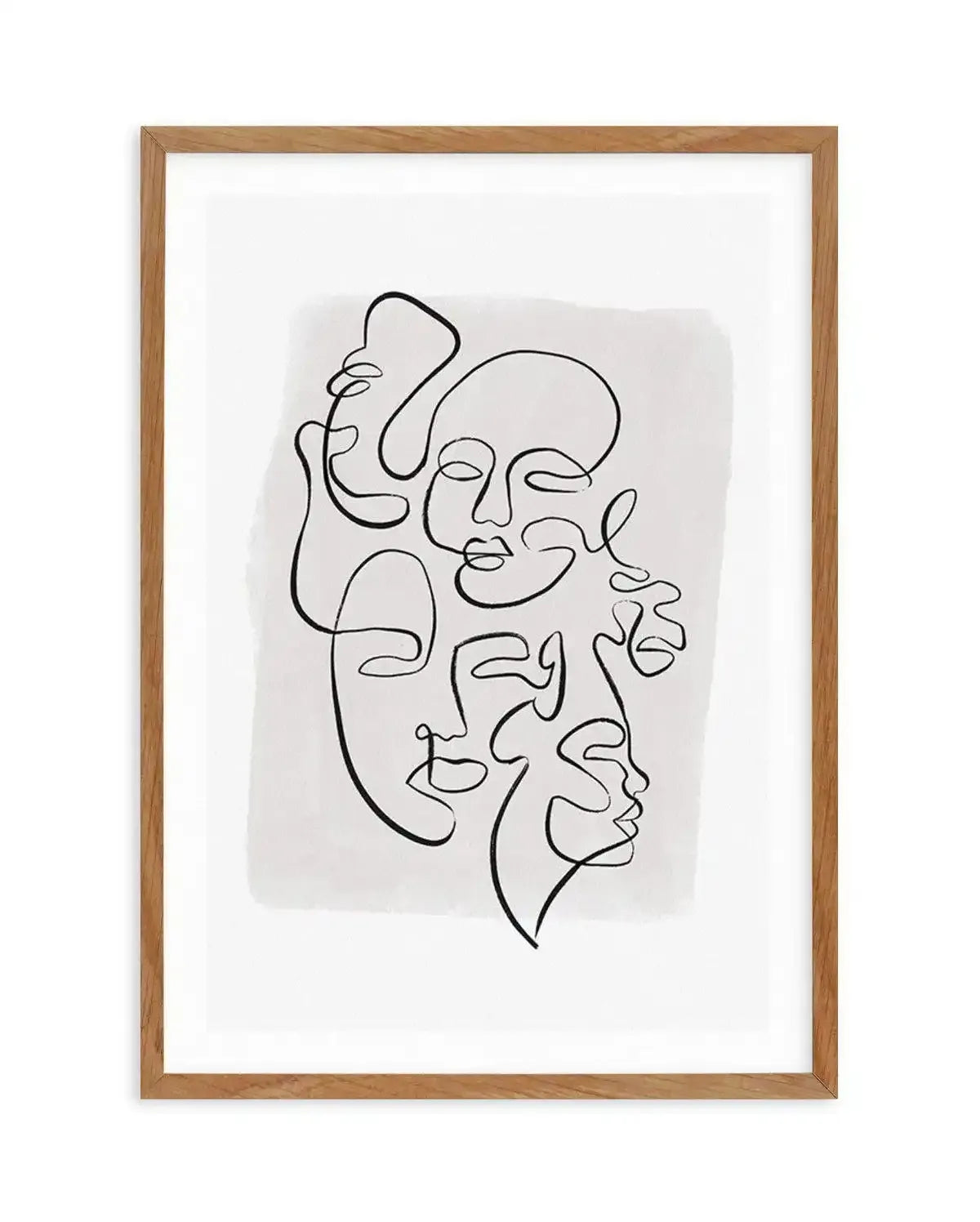 Abstract Faces I | Rouge Art Print-PRINT-Olive et Oriel-Olive et Oriel-Buy-Australian-Art-Prints-Online-with-Olive-et-Oriel-Your-Artwork-Specialists-Austrailia-Decorate-With-Coastal-Photo-Wall-Art-Prints-From-Our-Beach-House-Artwork-Collection-Fine-Poster-and-Framed-Artwork