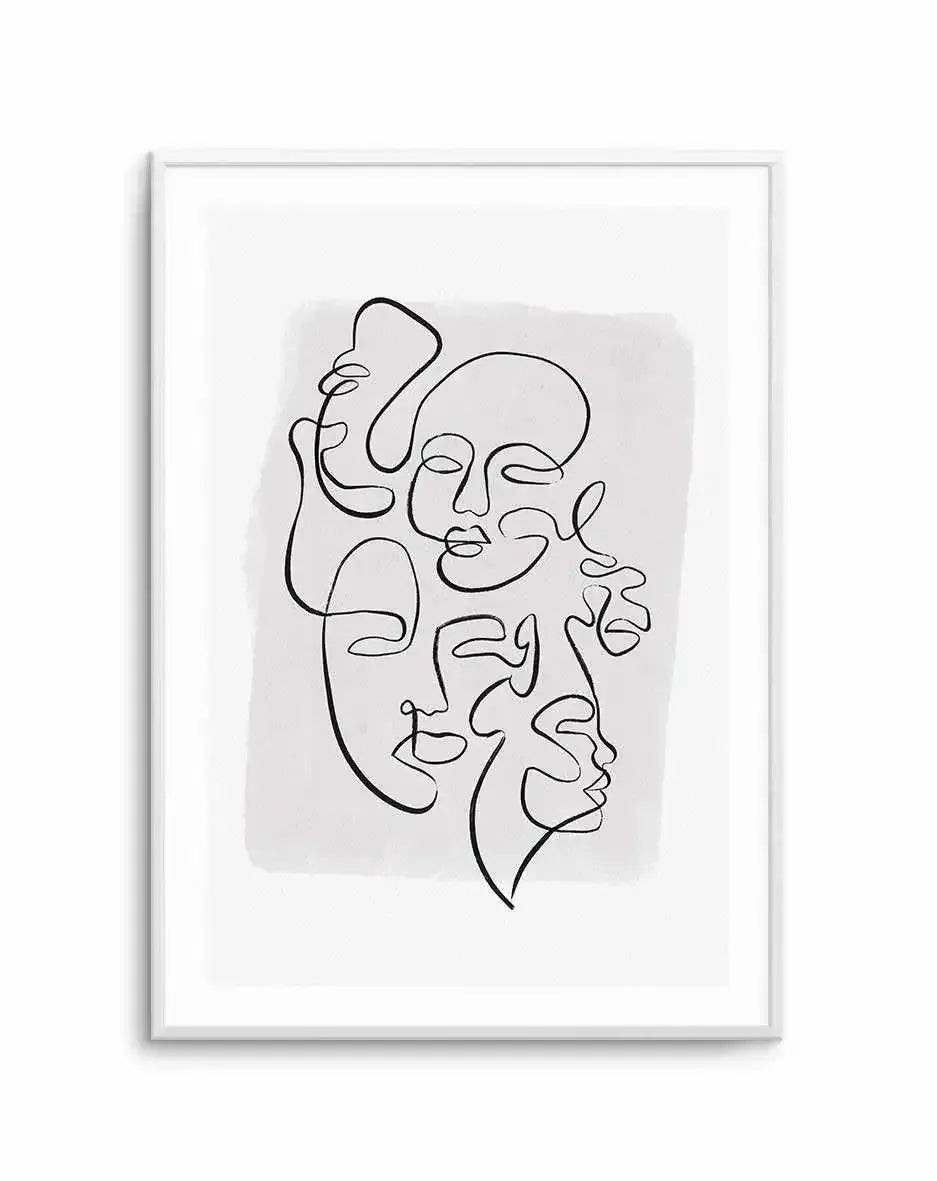 Abstract Faces I | Rouge Art Print-PRINT-Olive et Oriel-Olive et Oriel-A5 | 5.8" x 8.3" | 14.8 x 21cm-Unframed Art Print-With White Border-Buy-Australian-Art-Prints-Online-with-Olive-et-Oriel-Your-Artwork-Specialists-Austrailia-Decorate-With-Coastal-Photo-Wall-Art-Prints-From-Our-Beach-House-Artwork-Collection-Fine-Poster-and-Framed-Artwork