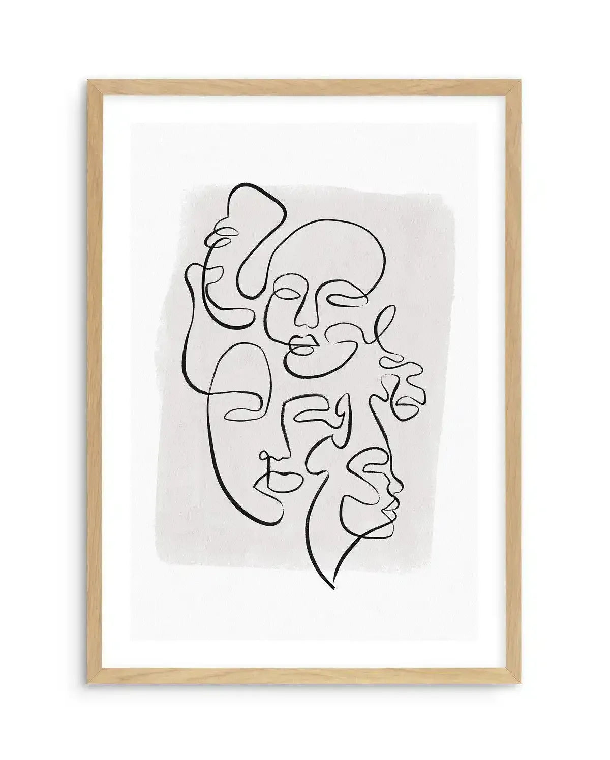 Abstract Faces I | Rouge Art Print-PRINT-Olive et Oriel-Olive et Oriel-A5 | 5.8" x 8.3" | 14.8 x 21cm-Oak-With White Border-Buy-Australian-Art-Prints-Online-with-Olive-et-Oriel-Your-Artwork-Specialists-Austrailia-Decorate-With-Coastal-Photo-Wall-Art-Prints-From-Our-Beach-House-Artwork-Collection-Fine-Poster-and-Framed-Artwork