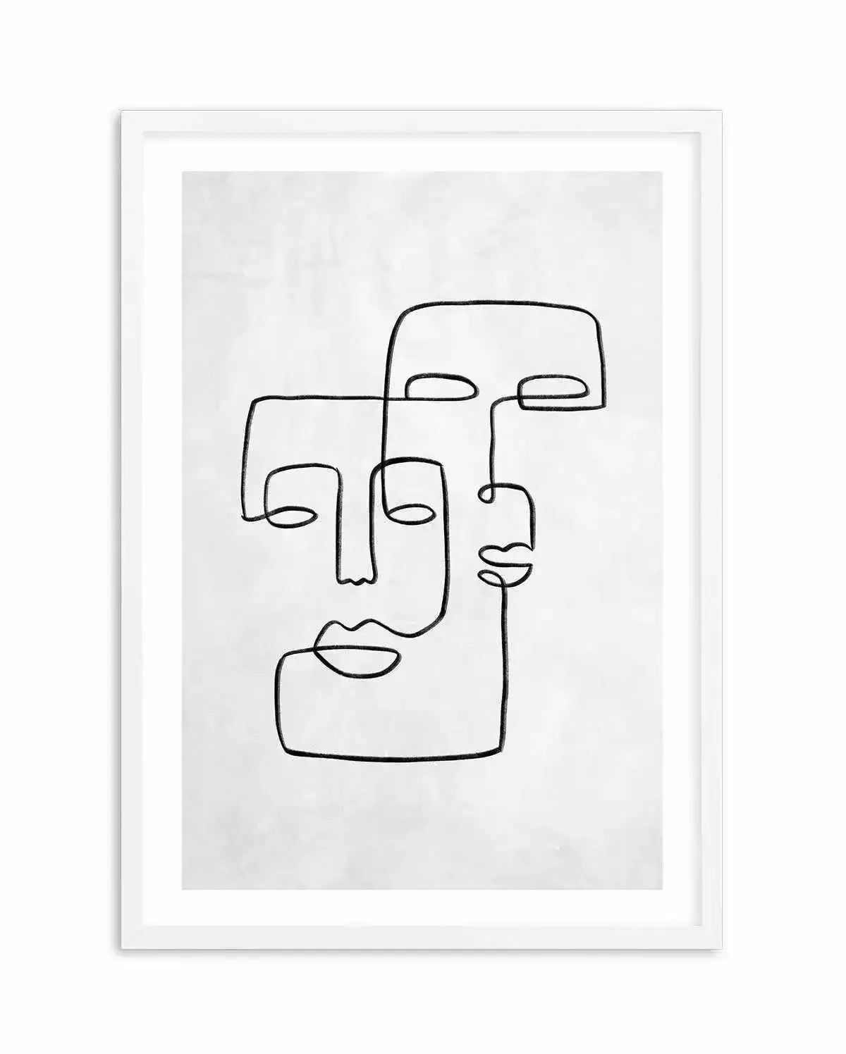 Abstract Faces II | On Concrete Art Print-PRINT-Olive et Oriel-Olive et Oriel-A5 | 5.8" x 8.3" | 14.8 x 21cm-White-With White Border-Buy-Australian-Art-Prints-Online-with-Olive-et-Oriel-Your-Artwork-Specialists-Austrailia-Decorate-With-Coastal-Photo-Wall-Art-Prints-From-Our-Beach-House-Artwork-Collection-Fine-Poster-and-Framed-Artwork