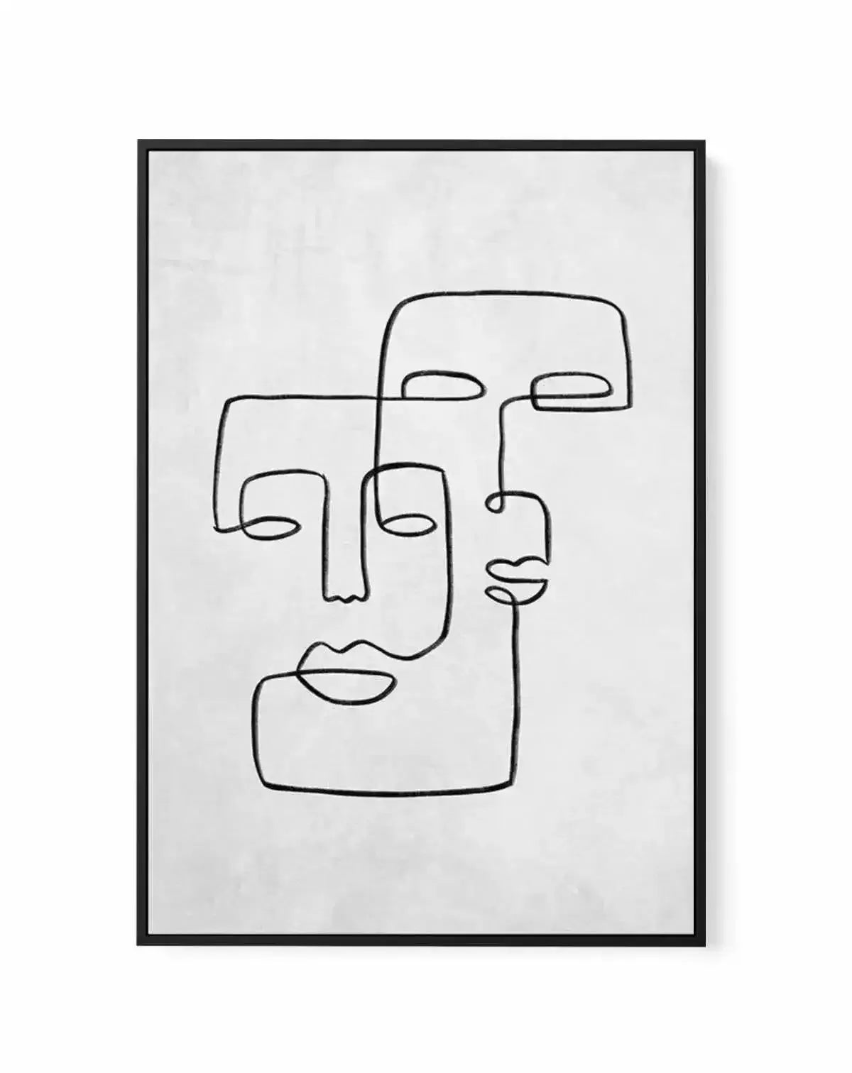 Abstract Faces II | On Concrete | Framed Canvas-CANVAS-You can shop wall art online with Olive et Oriel for everything from abstract art to fun kids wall art. Our beautiful modern art prints and canvas art are available from large canvas prints to wall art paintings and our proudly Australian artwork collection offers only the highest quality framed large wall art and canvas art Australia - You can buy fashion photography prints or Hampton print posters and paintings on canvas from Olive et Orie