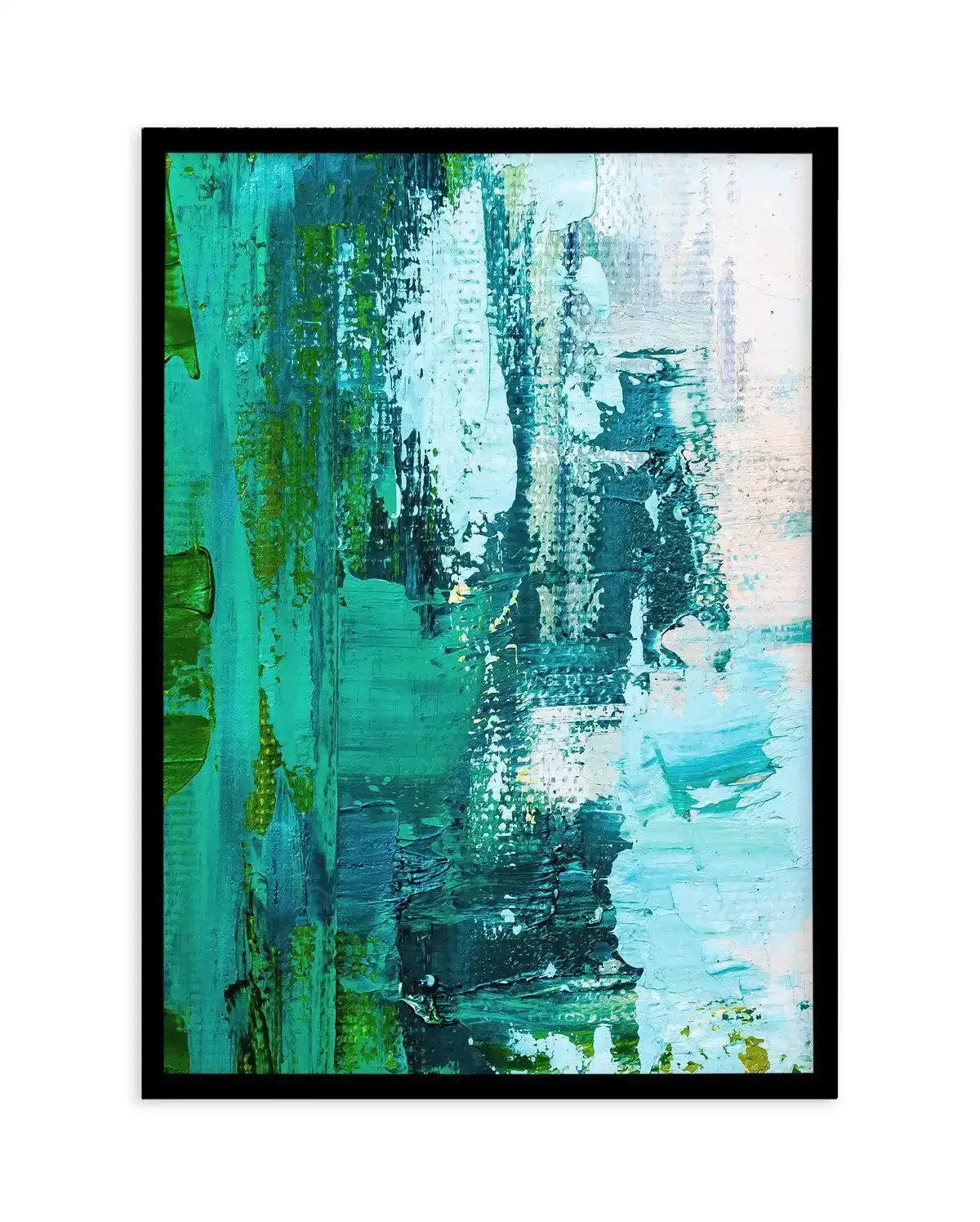 Abstract Green Acrylic I Art Print-PRINT-Olive et Oriel-Olive et Oriel-A4 | 8.3" x 11.7" | 21 x 29.7cm-Black-With White Border-Buy-Australian-Art-Prints-Online-with-Olive-et-Oriel-Your-Artwork-Specialists-Austrailia-Decorate-With-Coastal-Photo-Wall-Art-Prints-From-Our-Beach-House-Artwork-Collection-Fine-Poster-and-Framed-Artwork